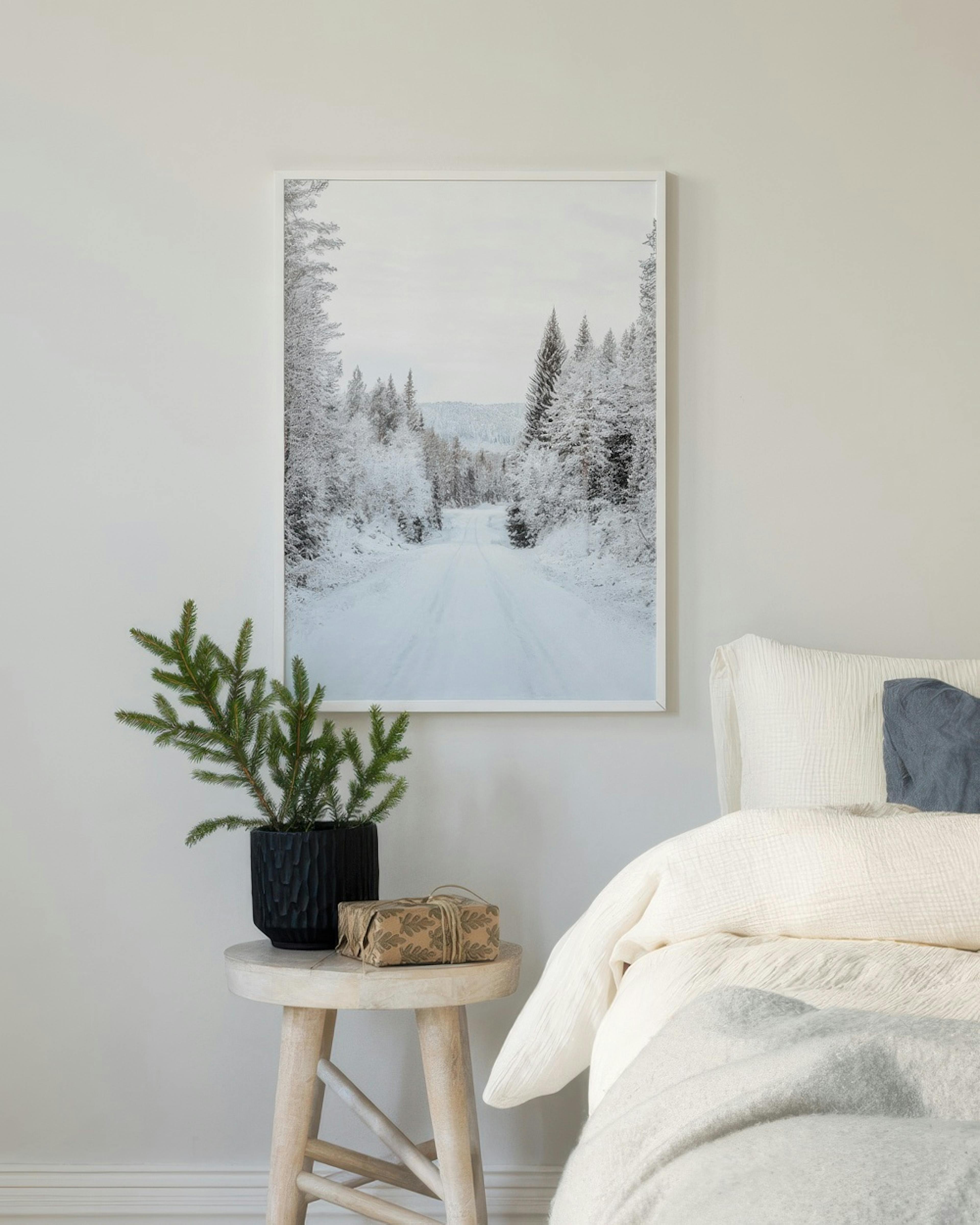 Snowy Forest Road Print