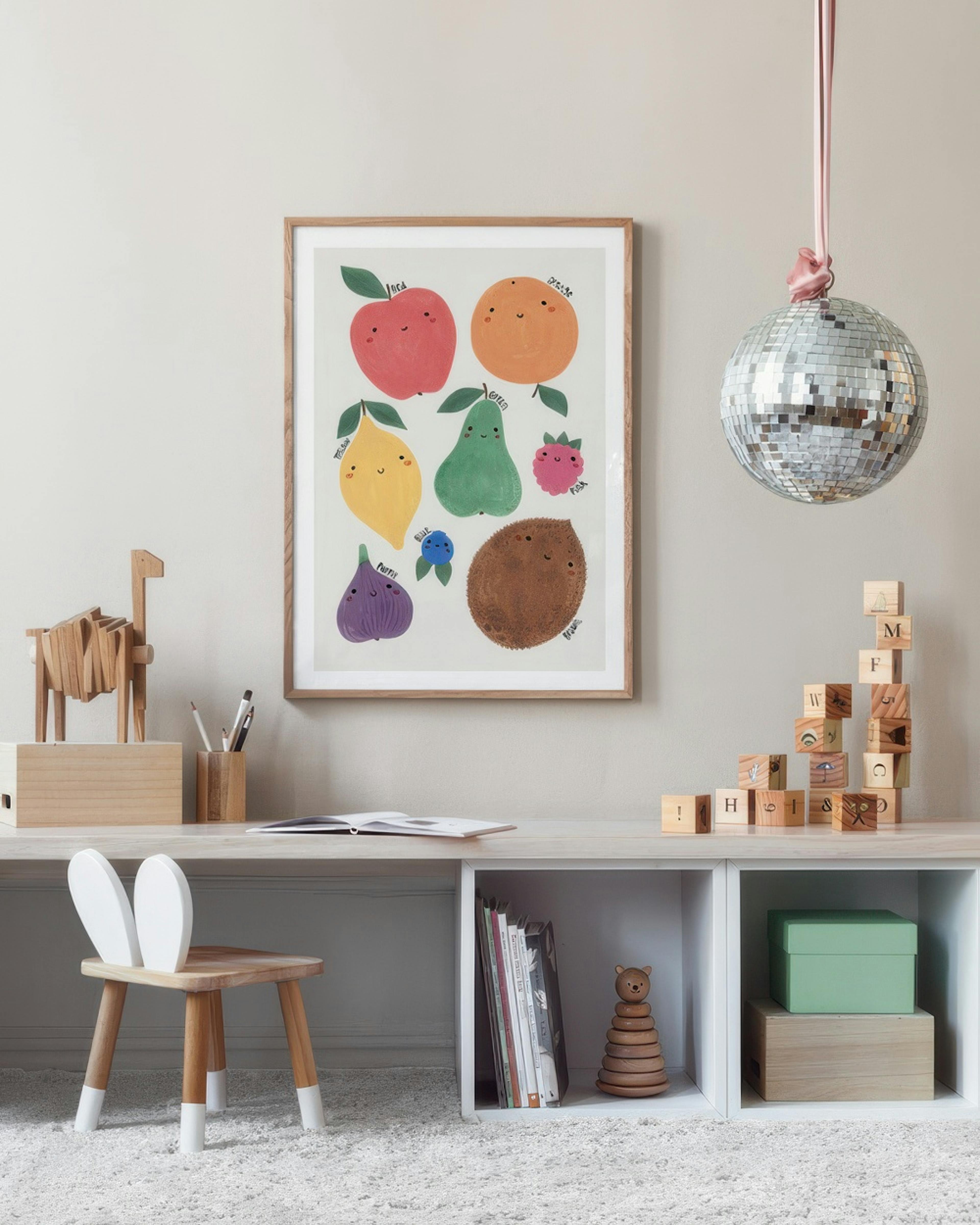 Colorful Fruits Poster