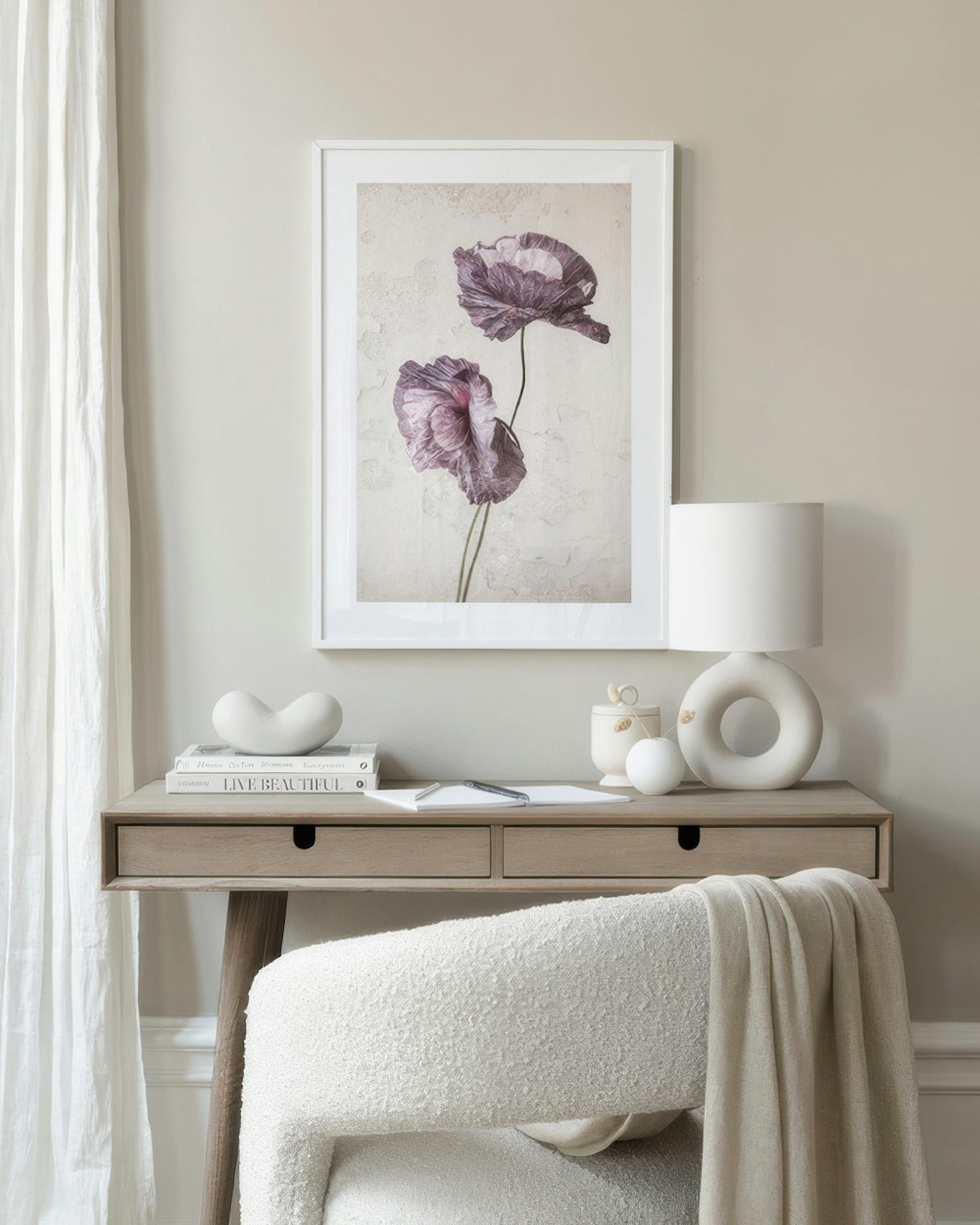 Purple Poppy Flower Print