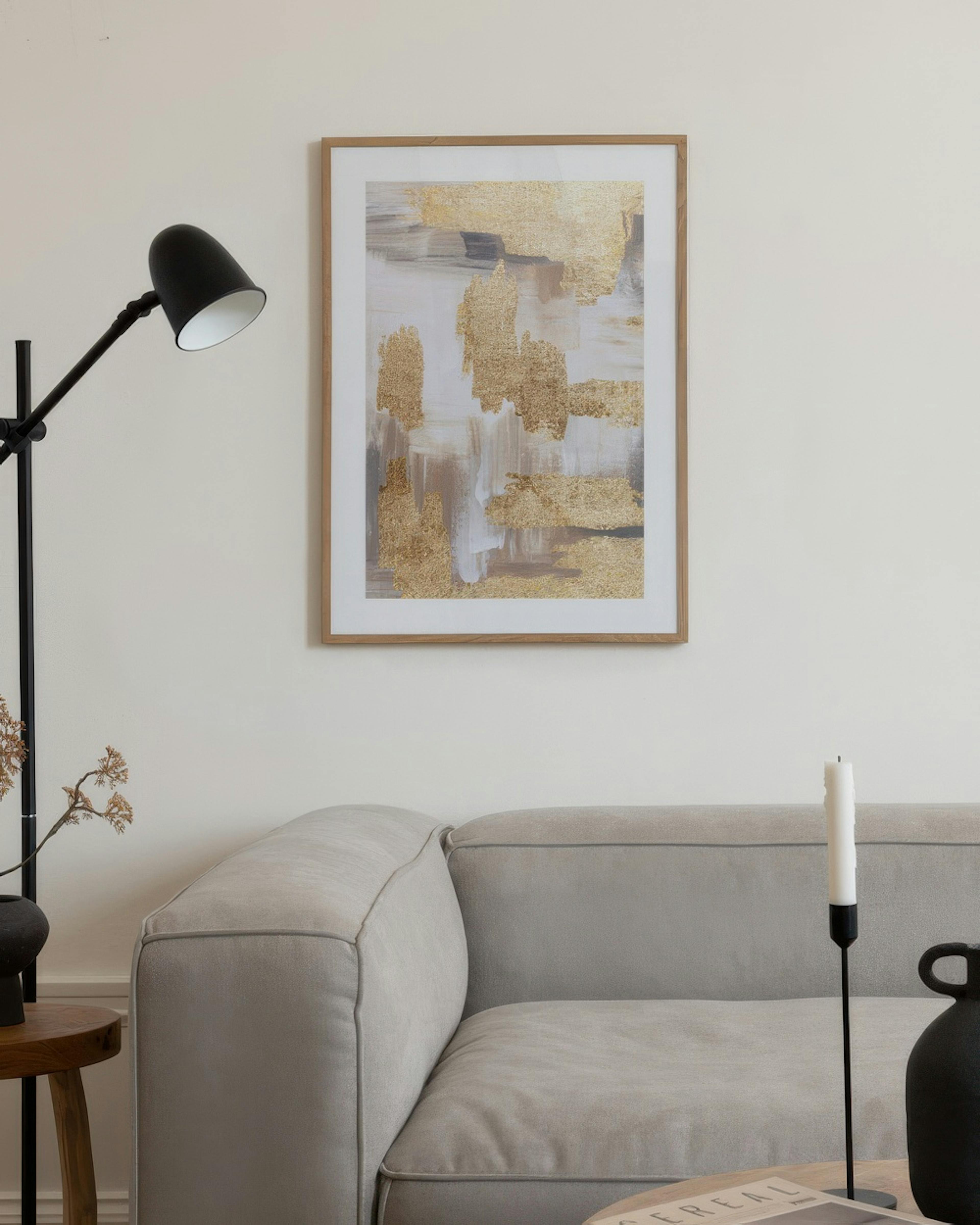 Golden Painting No1 Poster