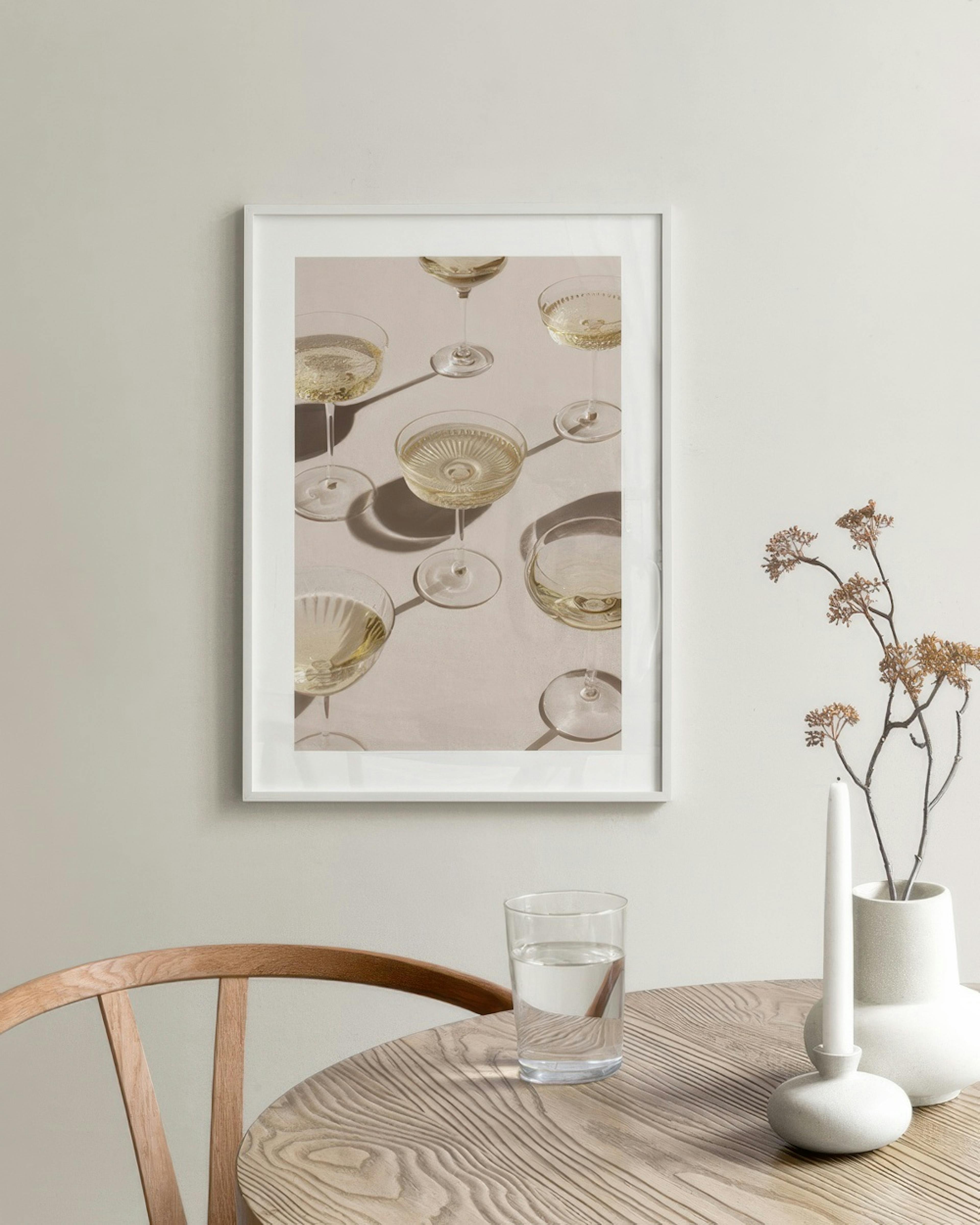 Glasses of Champagne Print