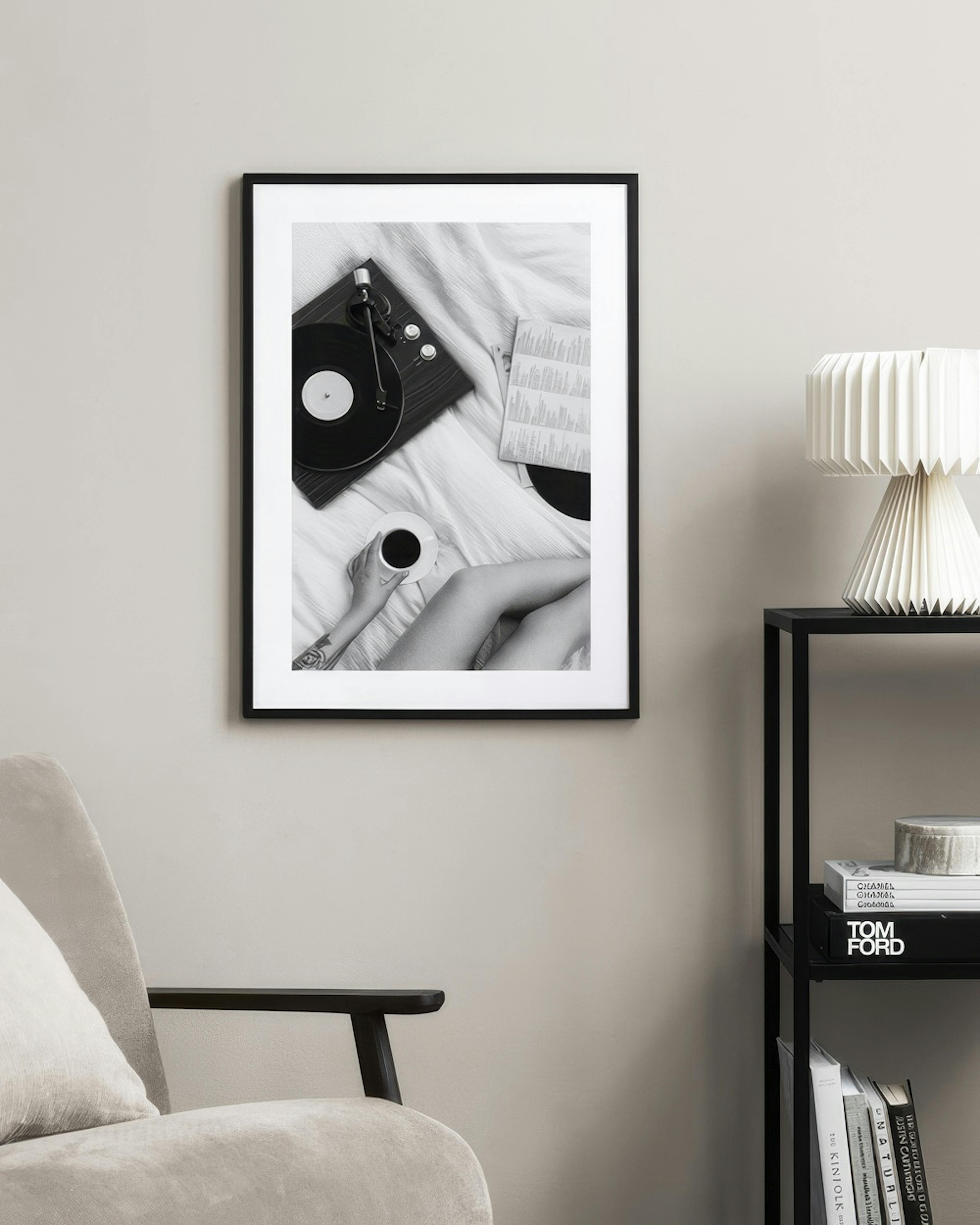 Vinyl Player Morning Plakat