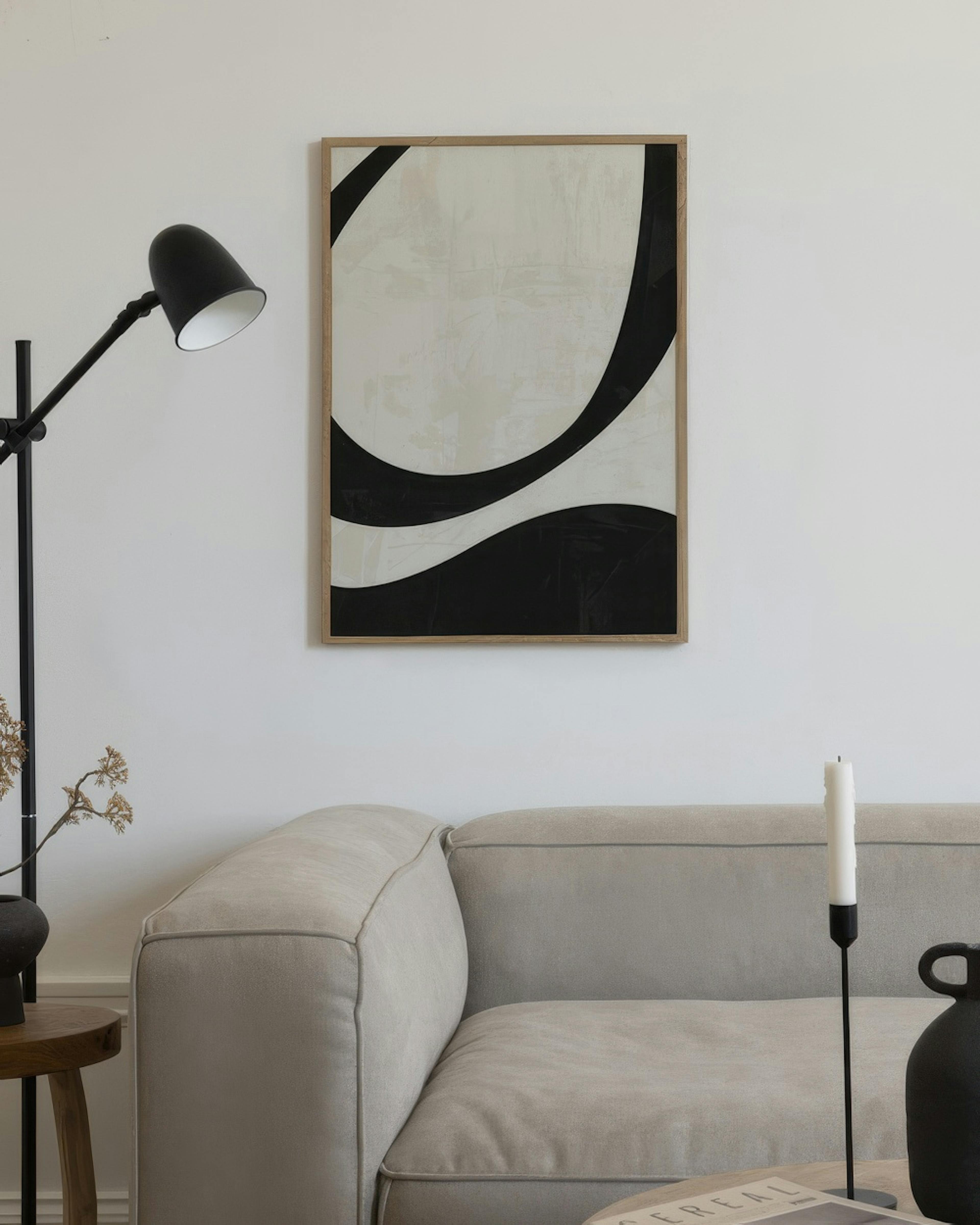Black and Beige Centerpiece No2 Plakat