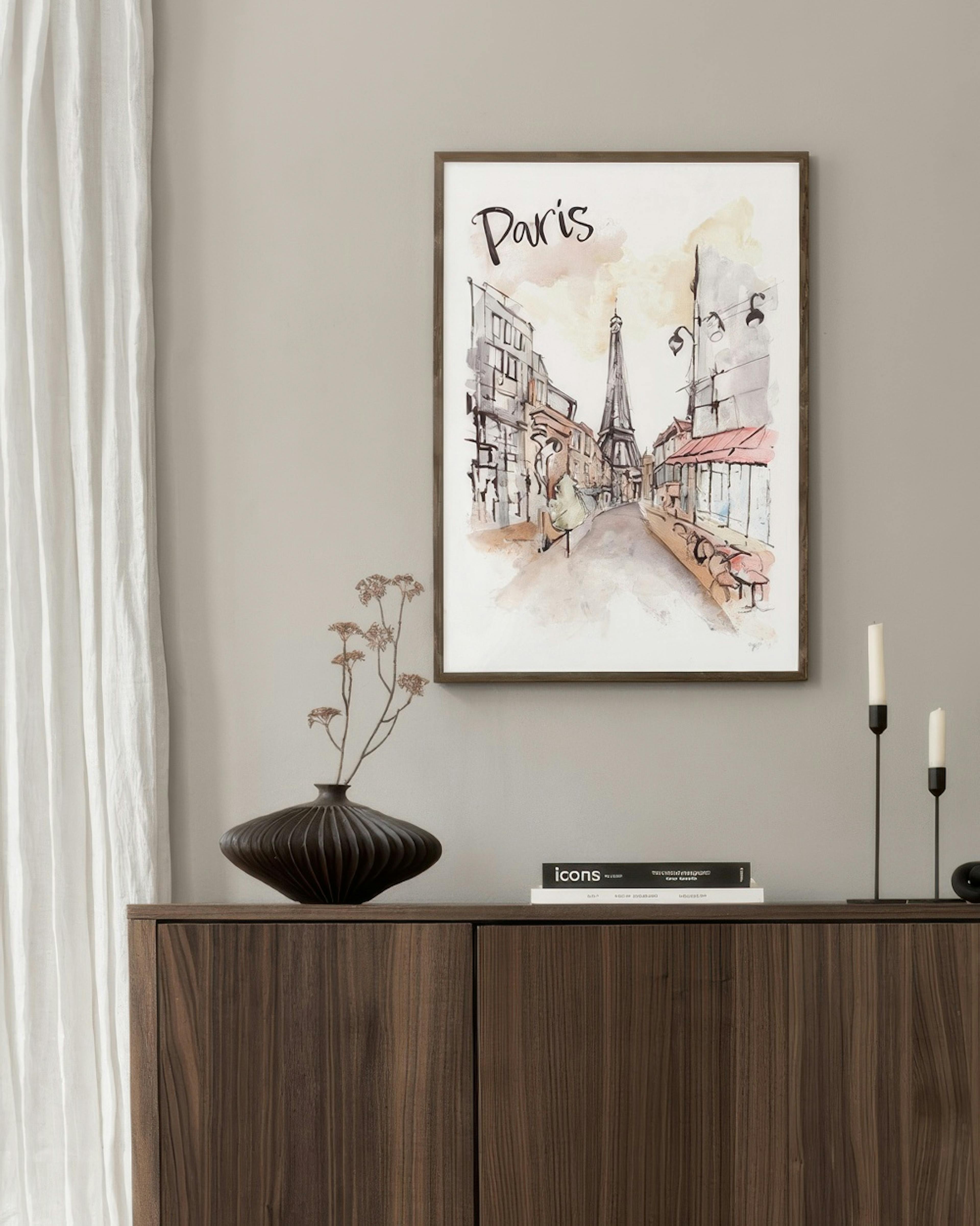 Painted Paris Poster