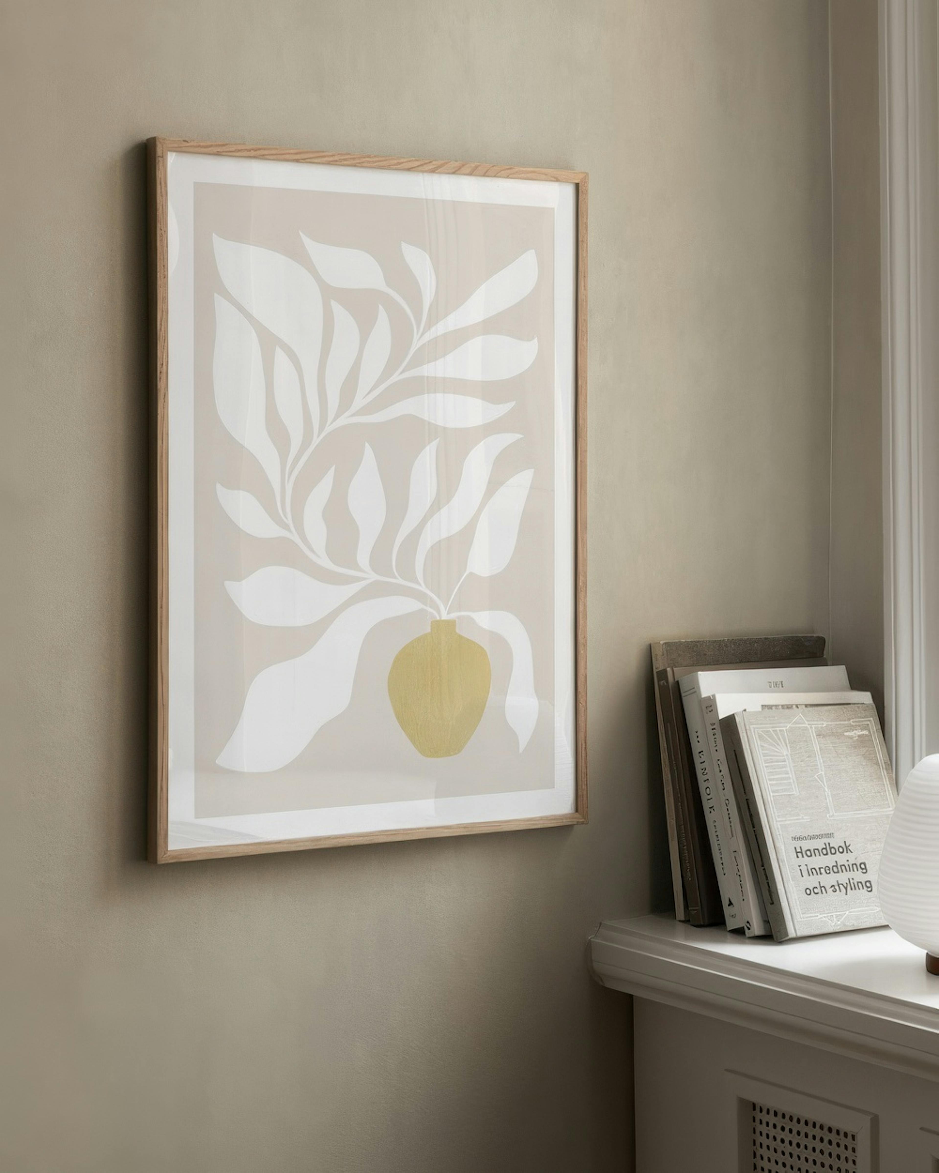 White Botanical Print
