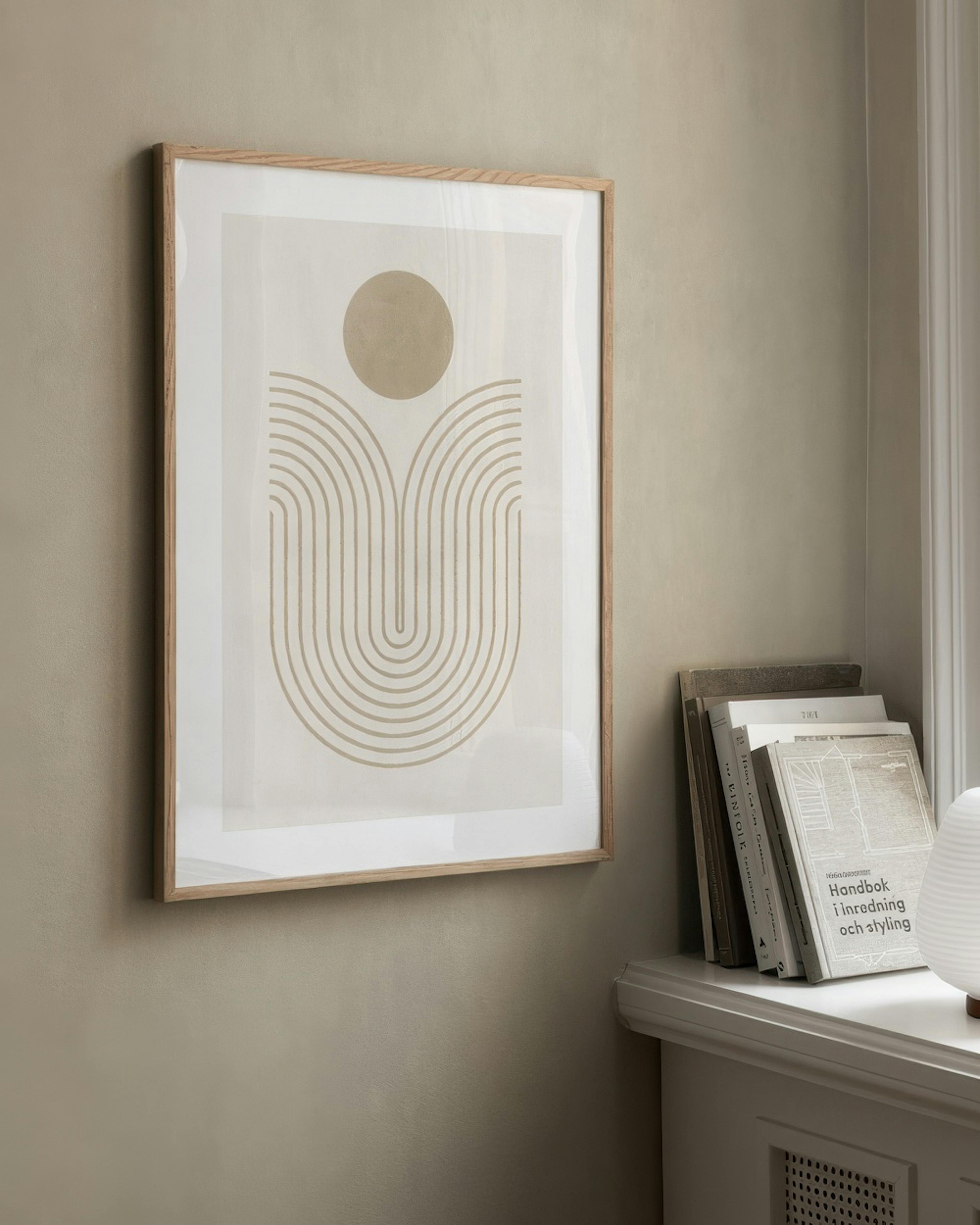 Graphic Shapes and Curves No1 Print