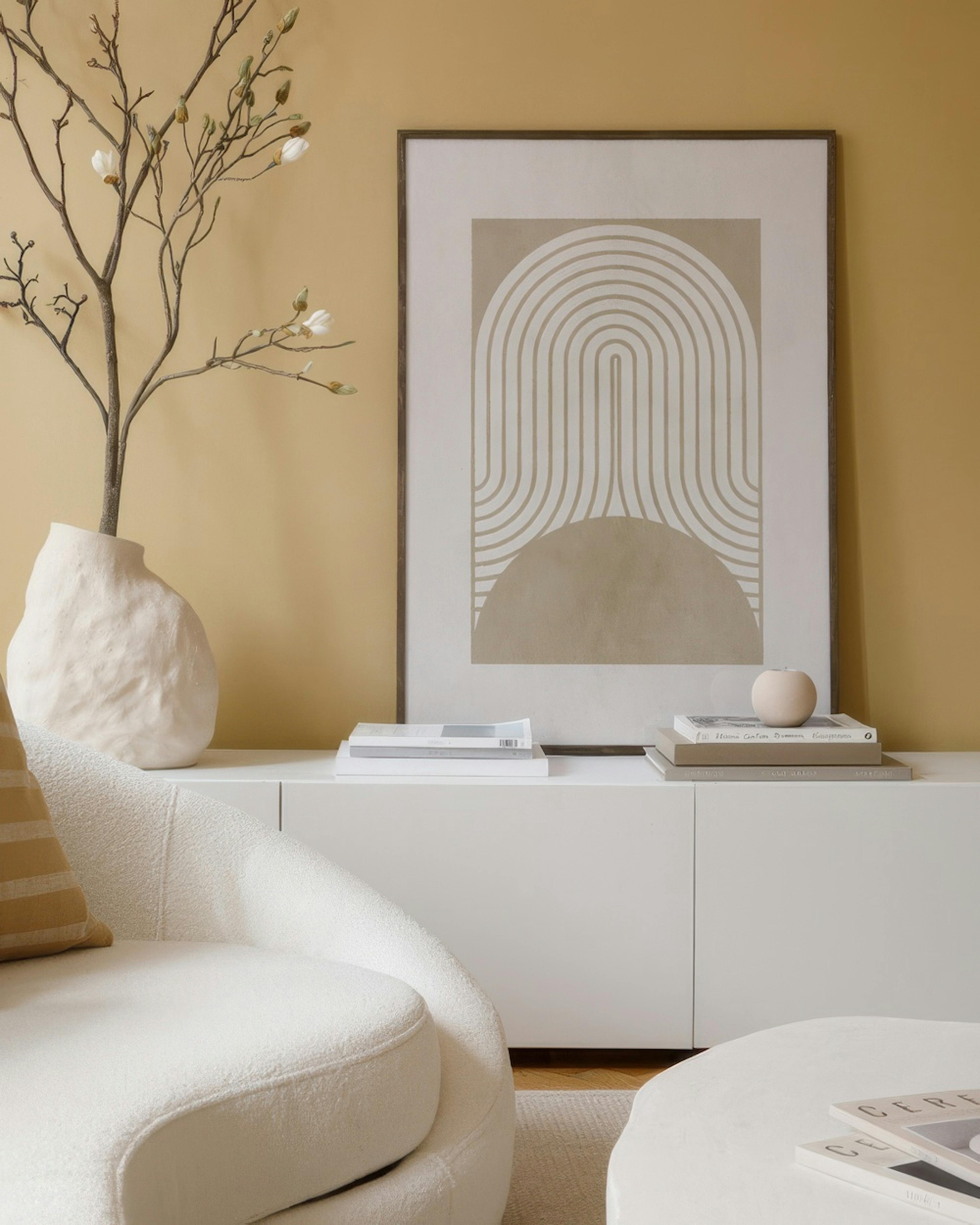 Graphic Shapes and Curves No2 Print
