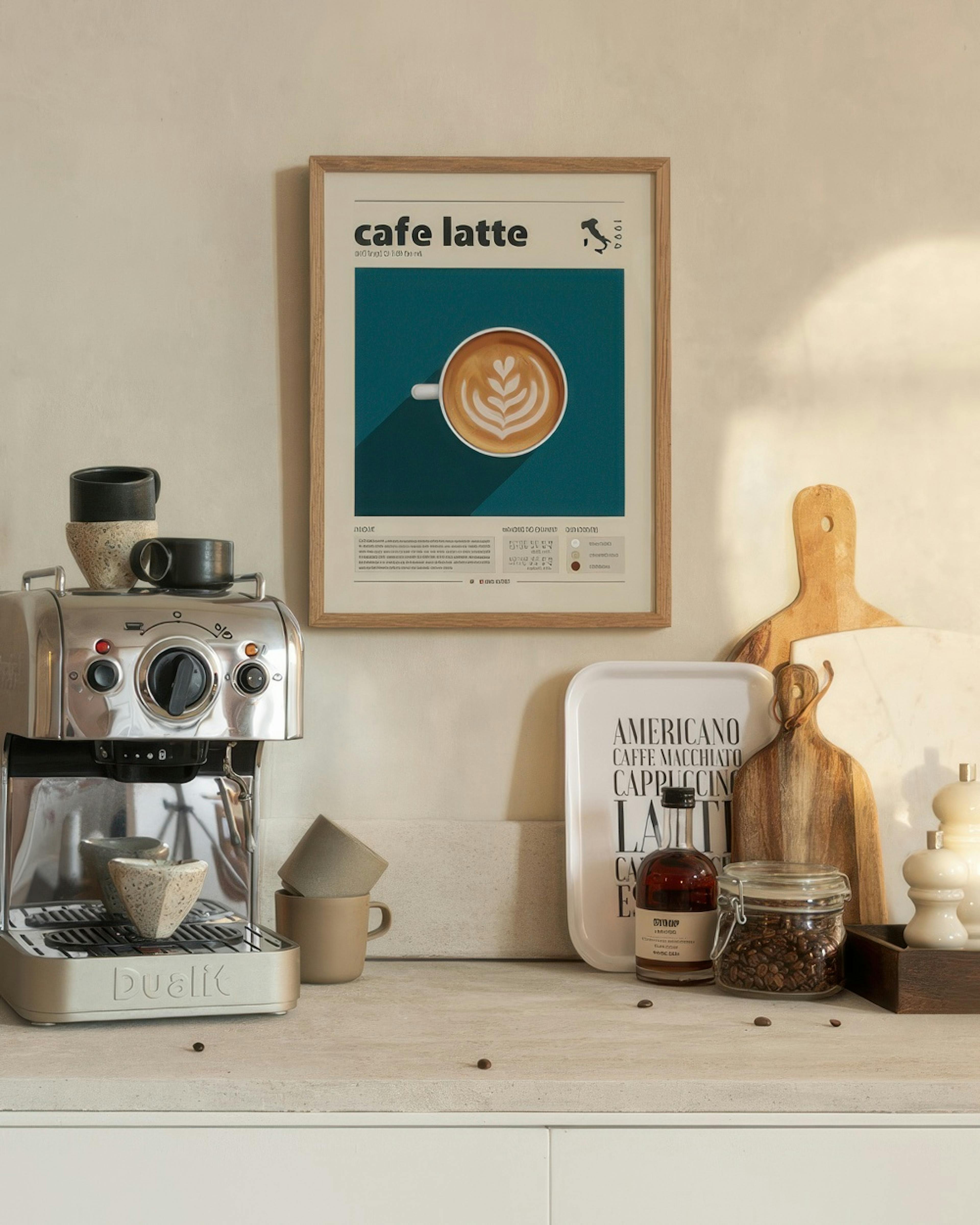 Cup of Cafe Latte Poster