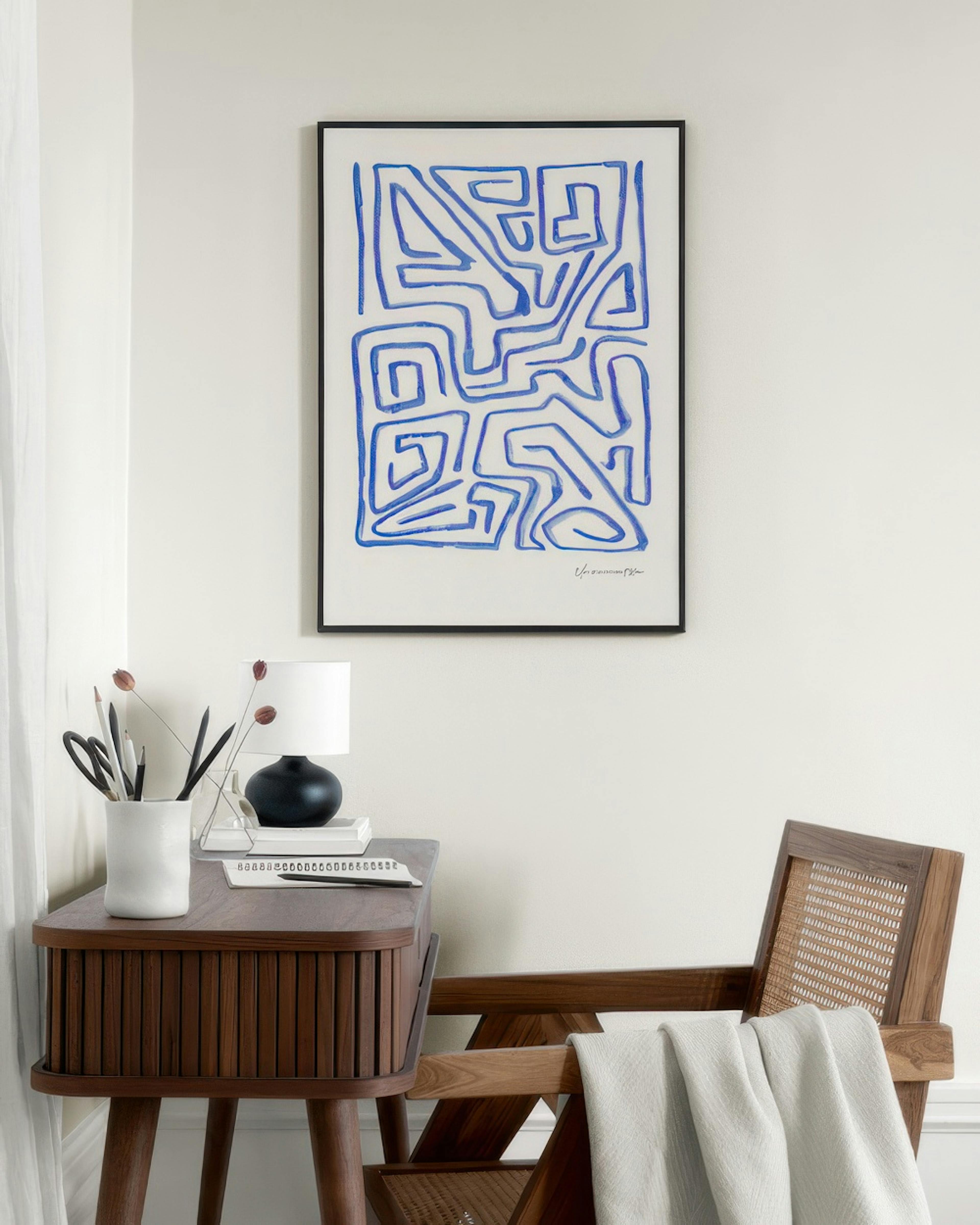 Un Ornament Bleu Plakat