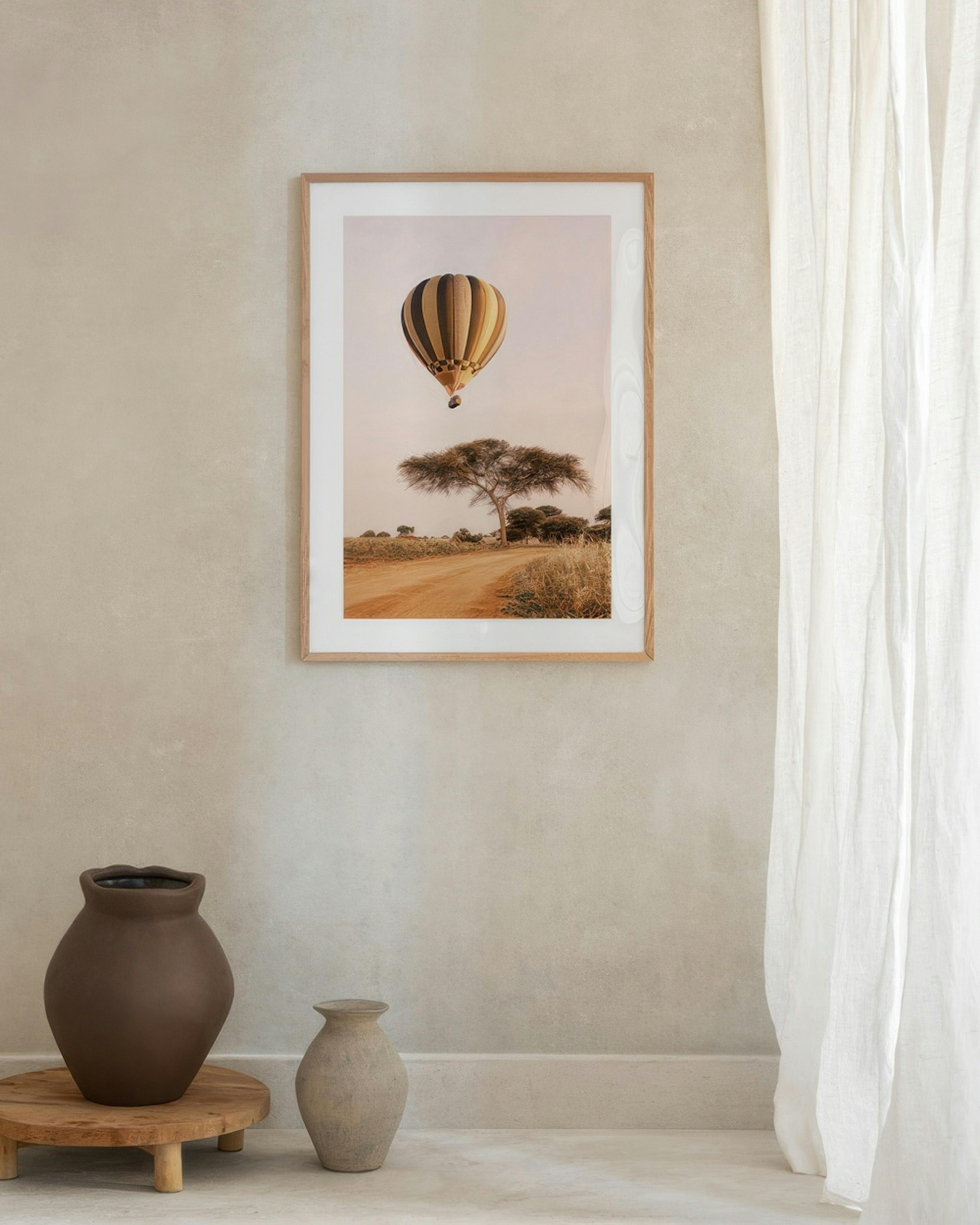 Balloon in Sunrise Poster