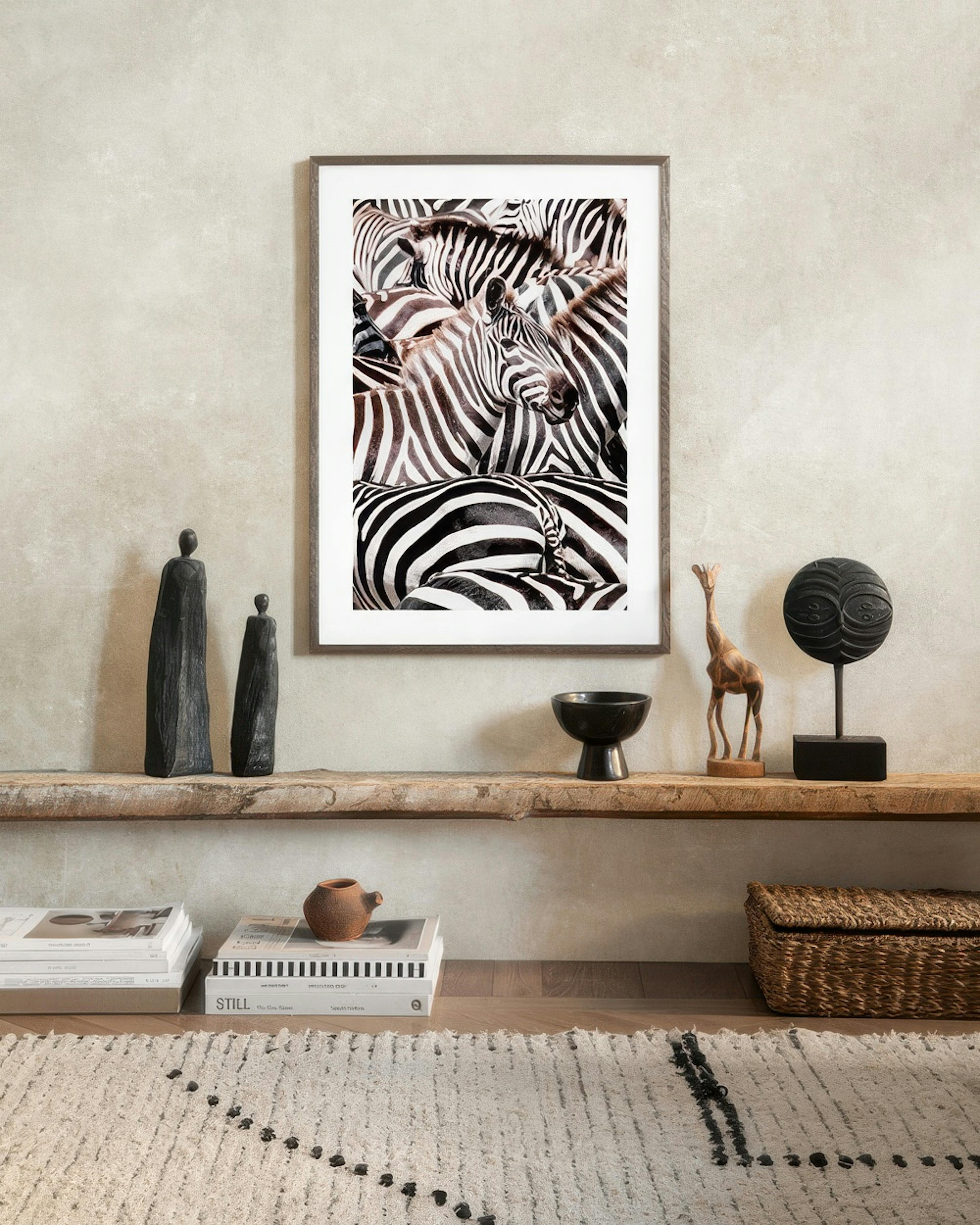 Crossing Zebras Poster