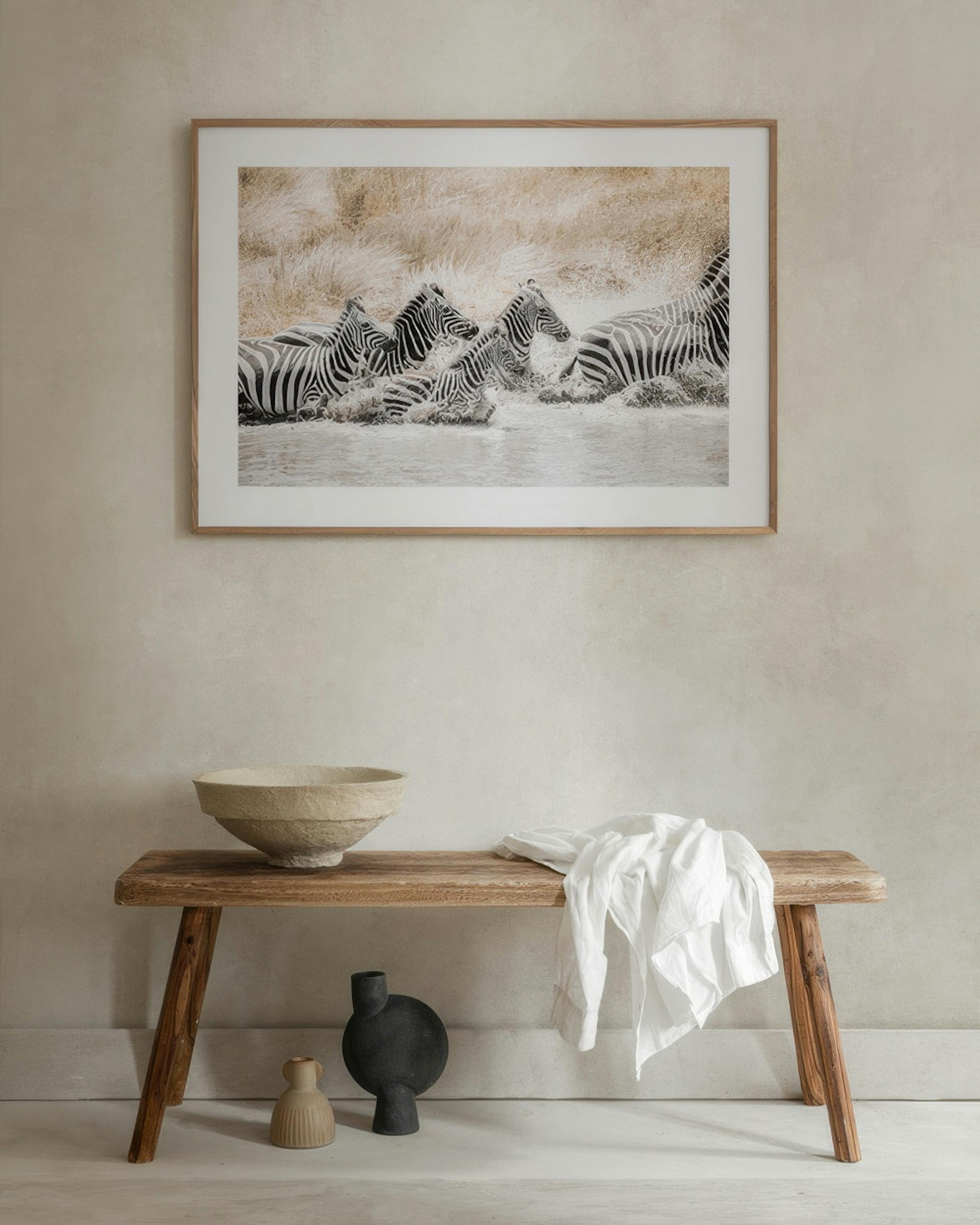 Zebras in Movement​ Affiche