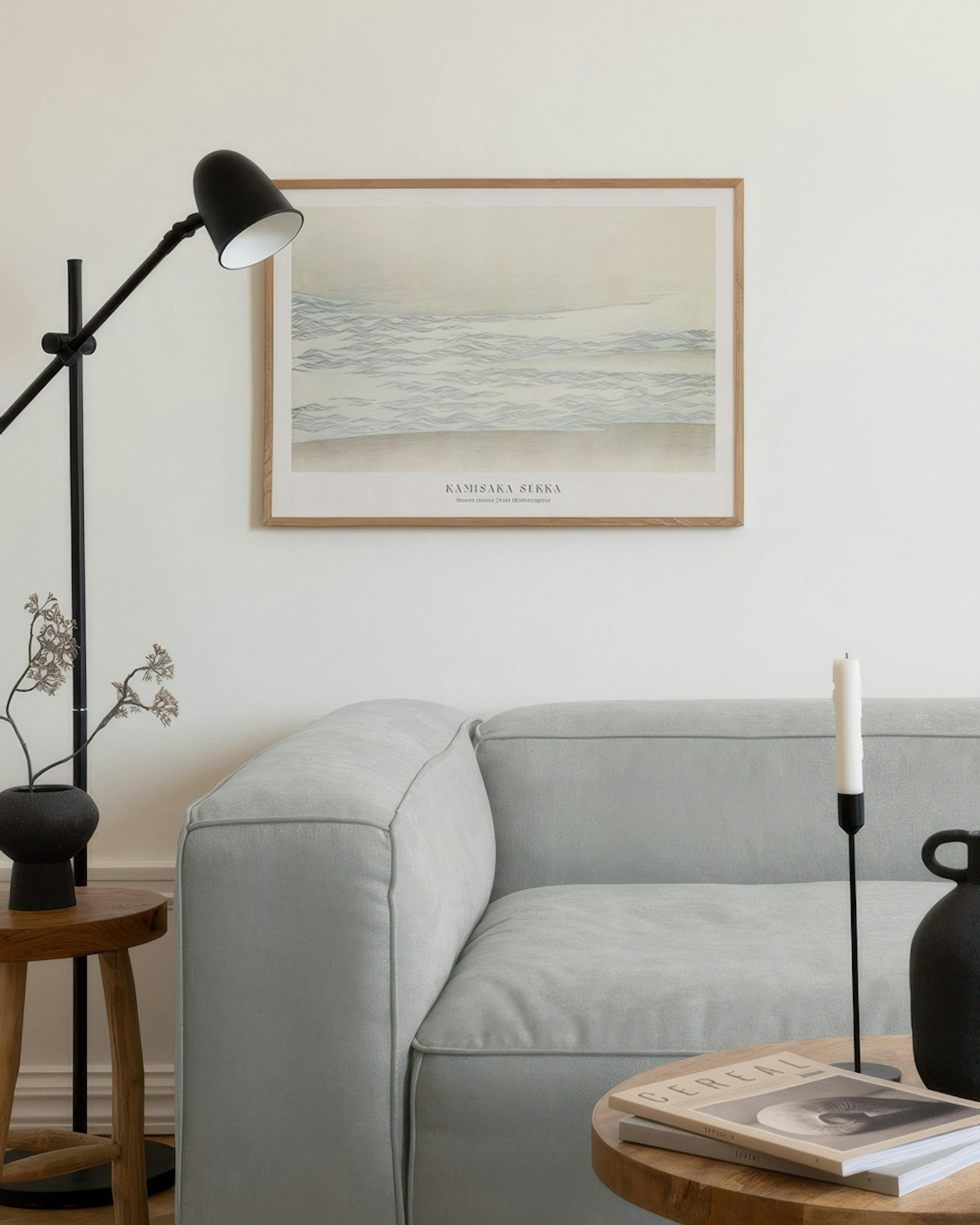 Kamisaka Sekka - Ocean Waves From Momoyogusa Print