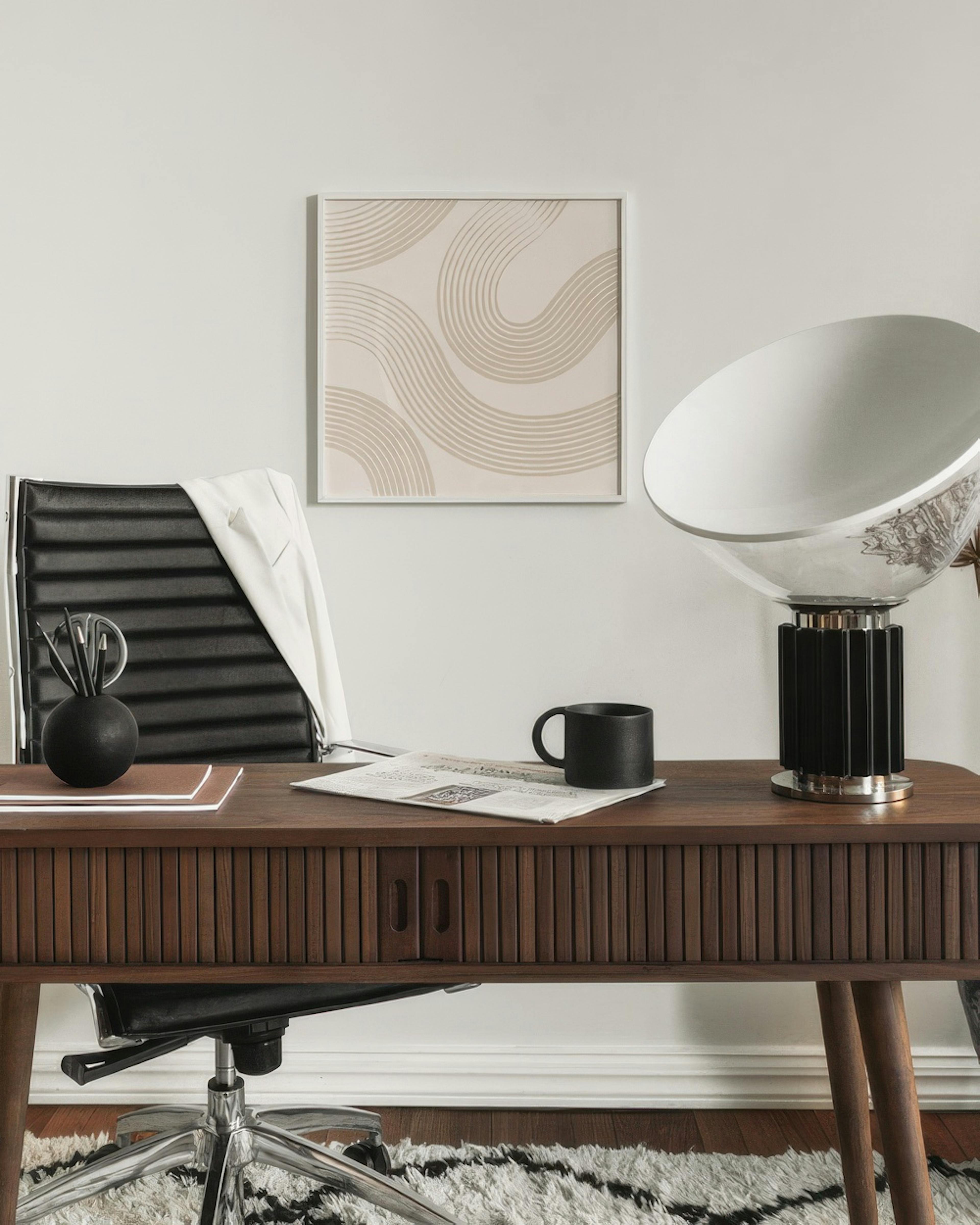 Beige Lines Poster