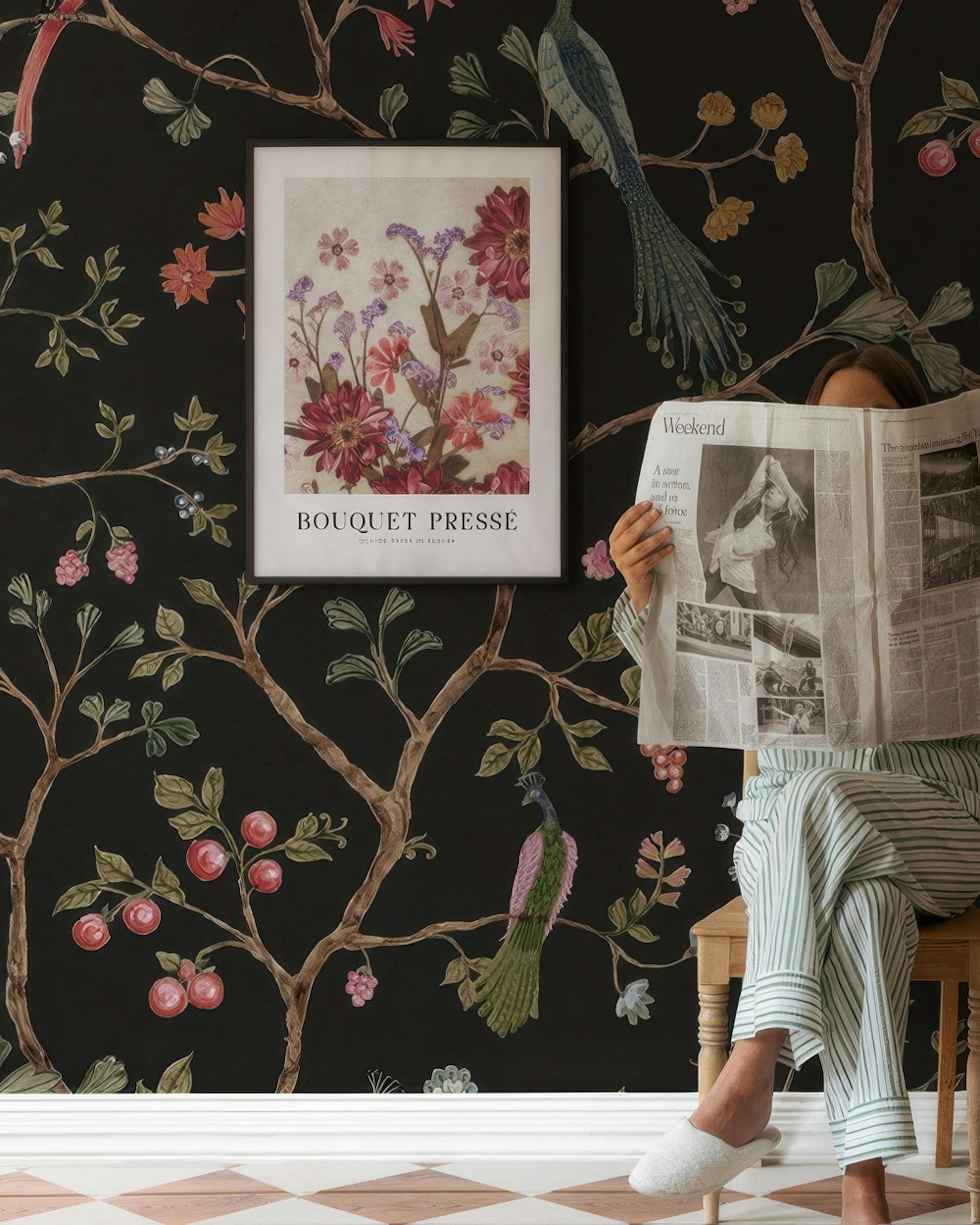 Vintage Pressed Bouquet Plagát