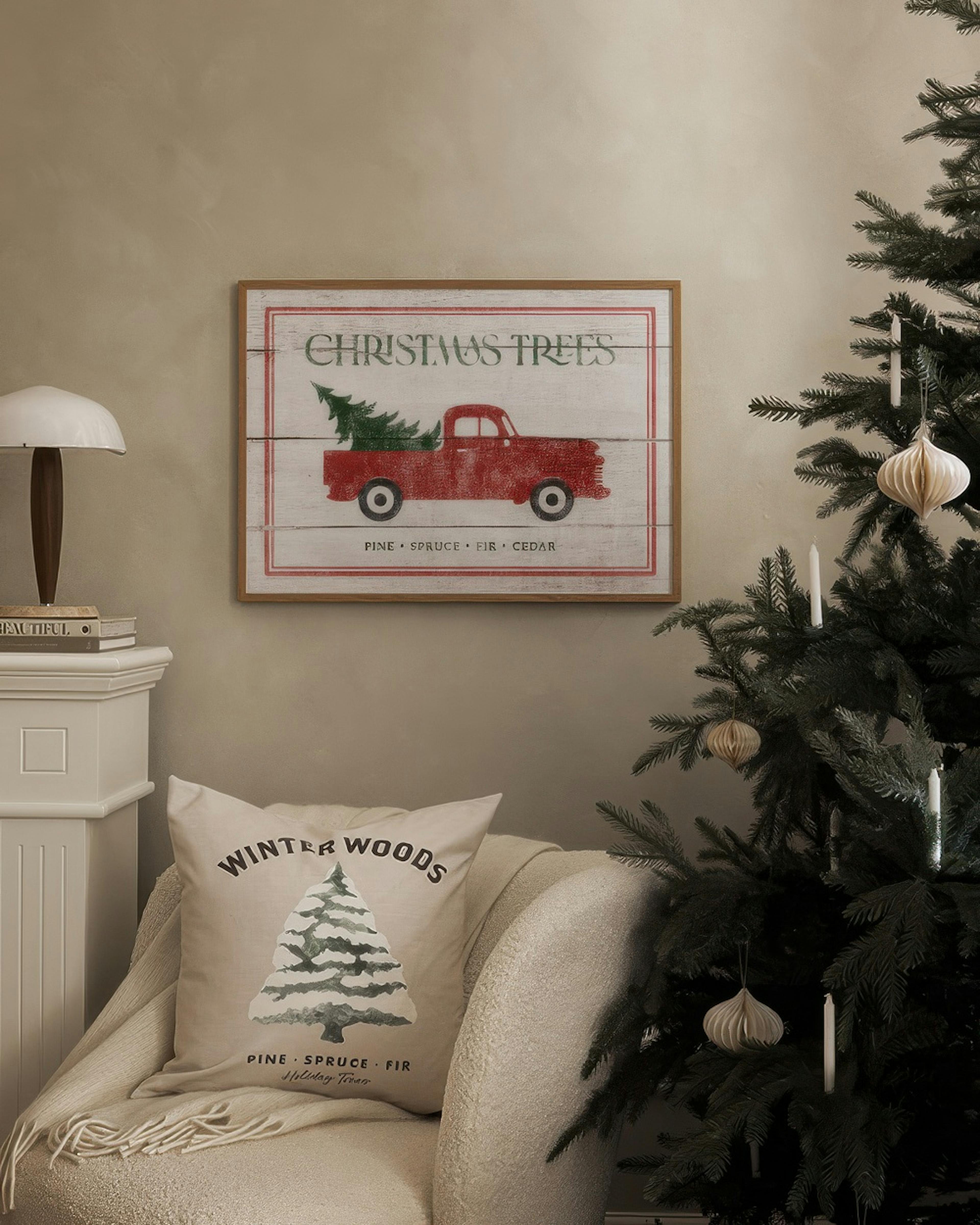 Vintage Holiday Sign Print