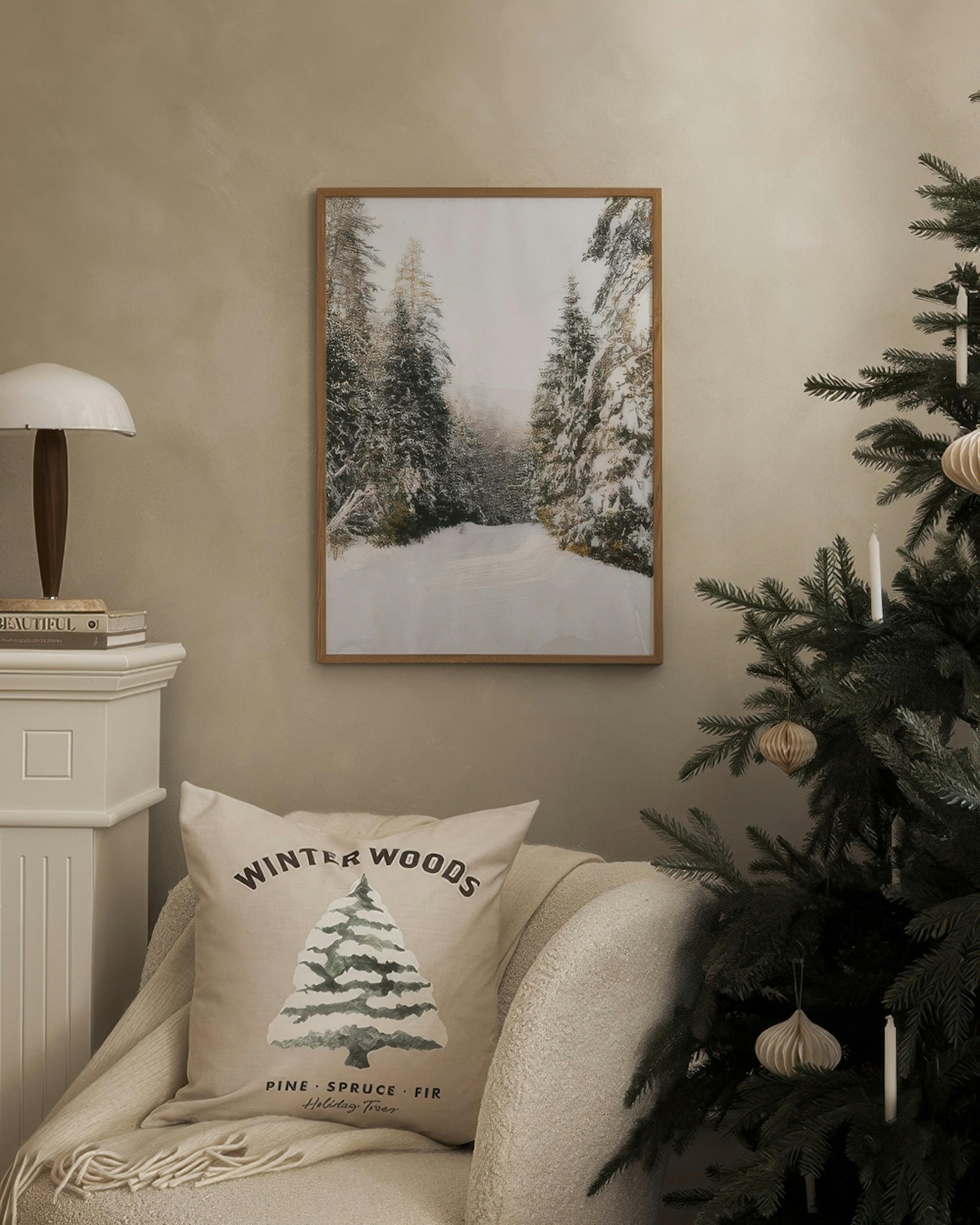 Coniferous Tree Road Print