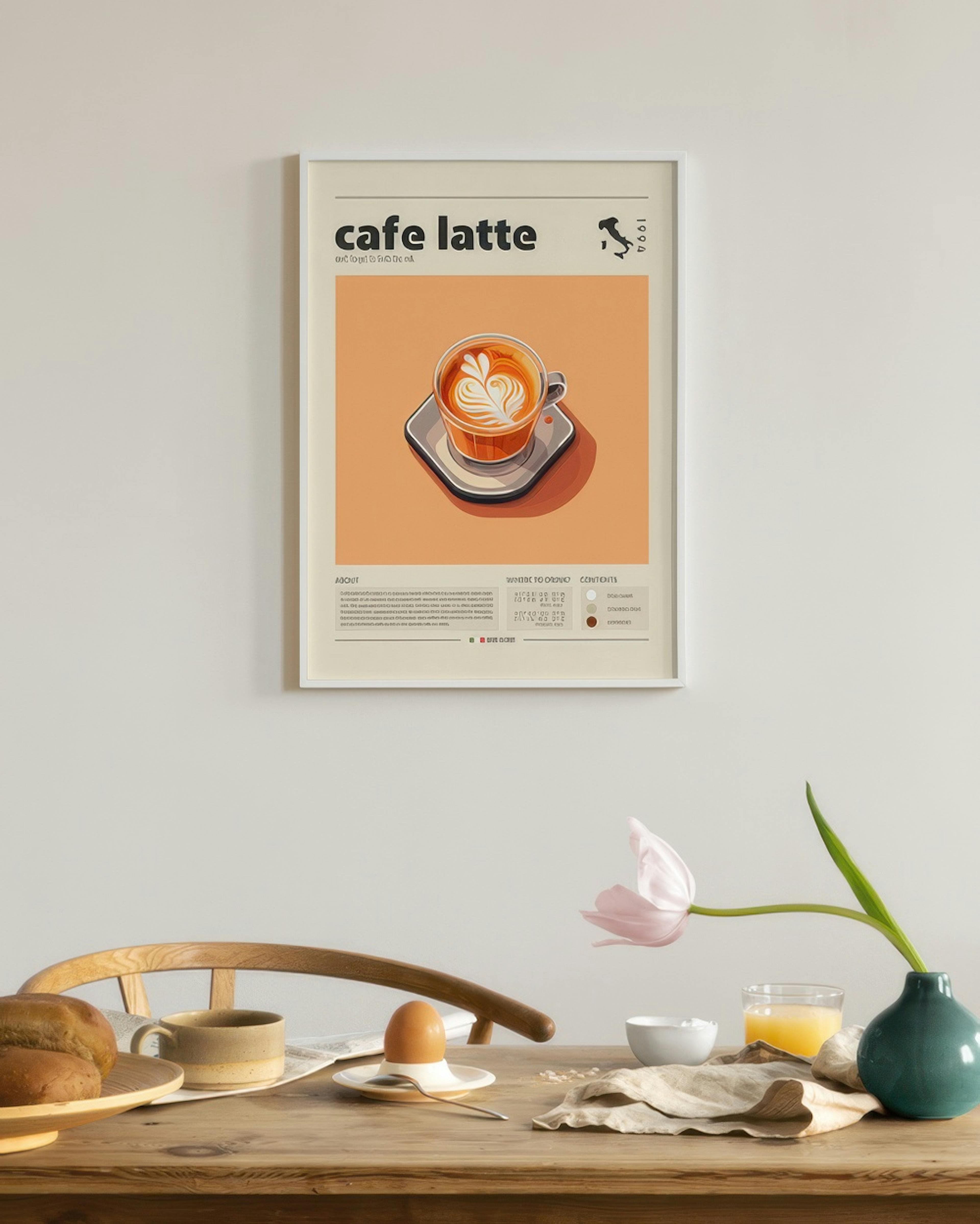 Cup of Cafe Latte No2 Print