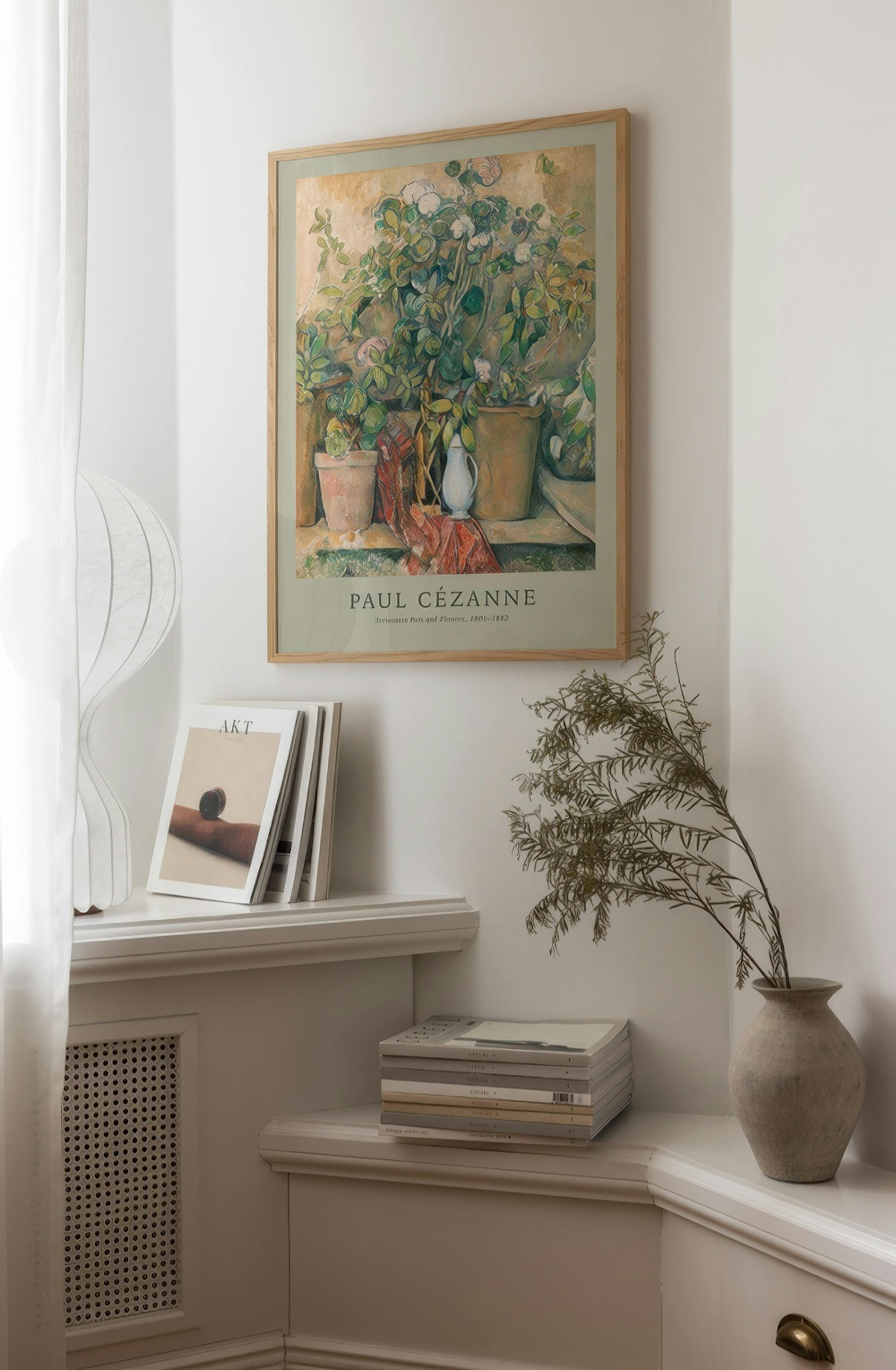 Paul Cézanne - Terracotta Pots and Flowers Print