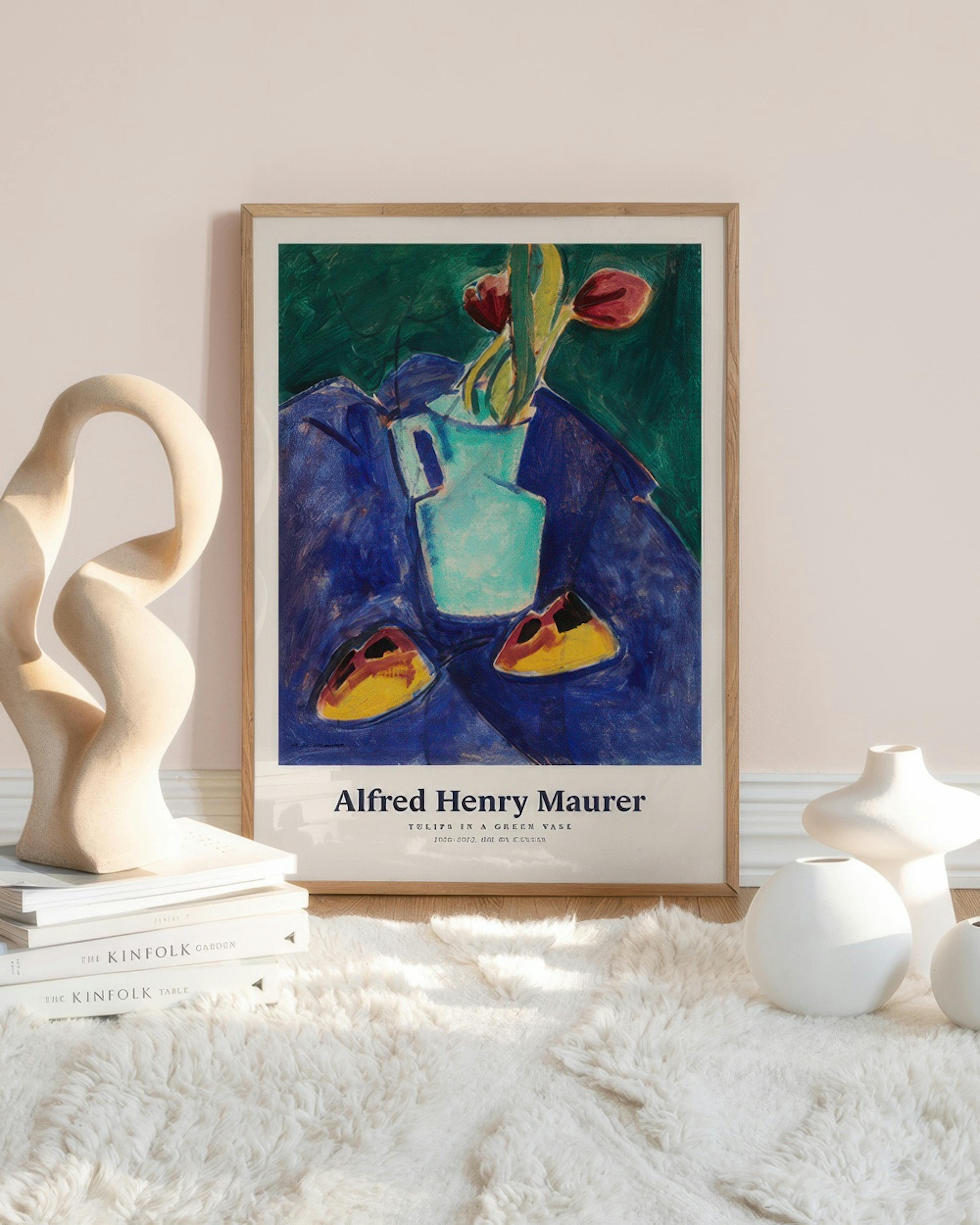 Alfred Henry Maurer - Tulips in a Green Vase Print