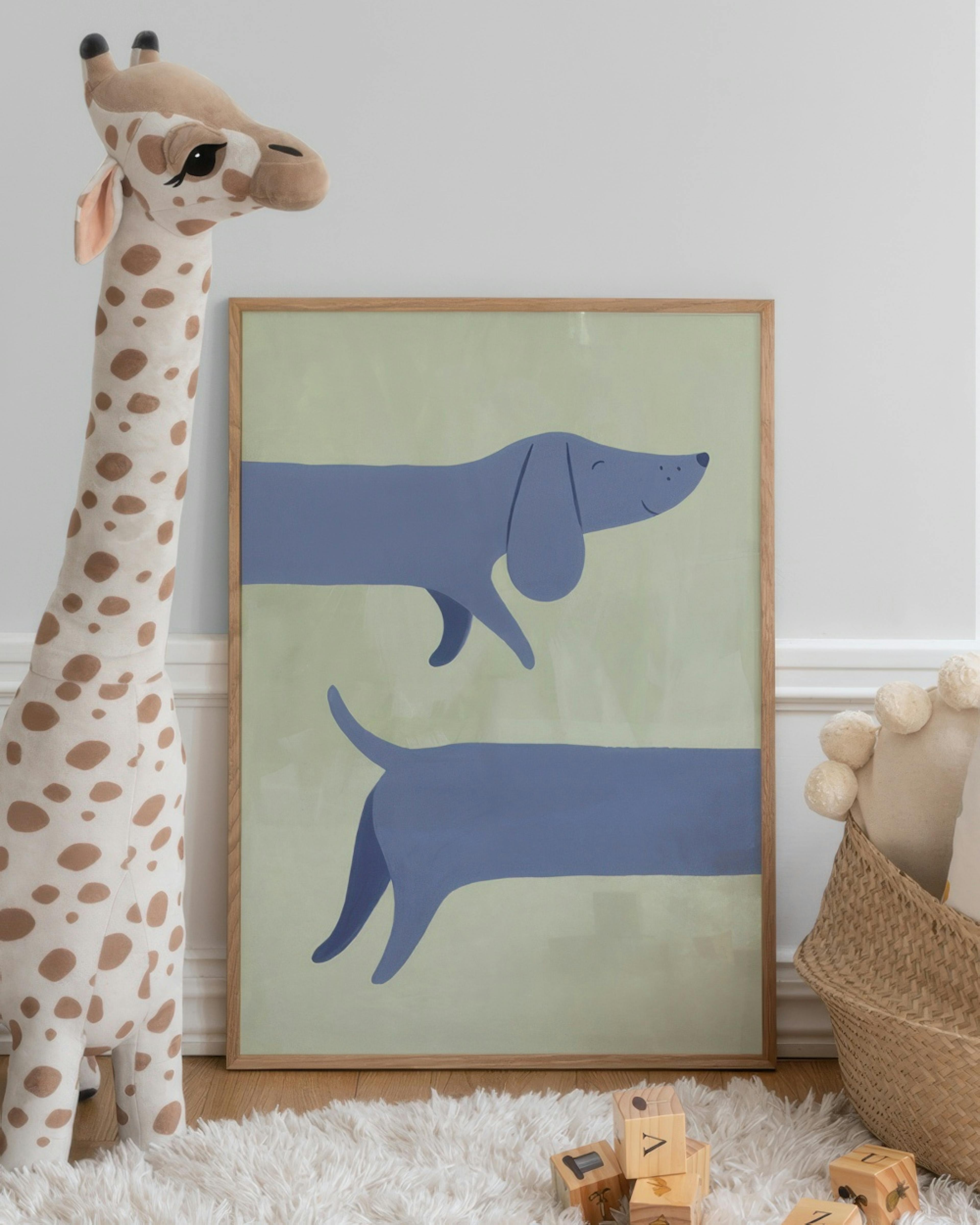 Double Dachshund Print