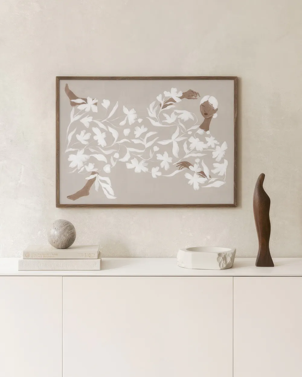 Lady in White Floral Dress Print Minimalist Poster | Desenio Lady in White Floral Dress Print Minimalist Poster | Desenio