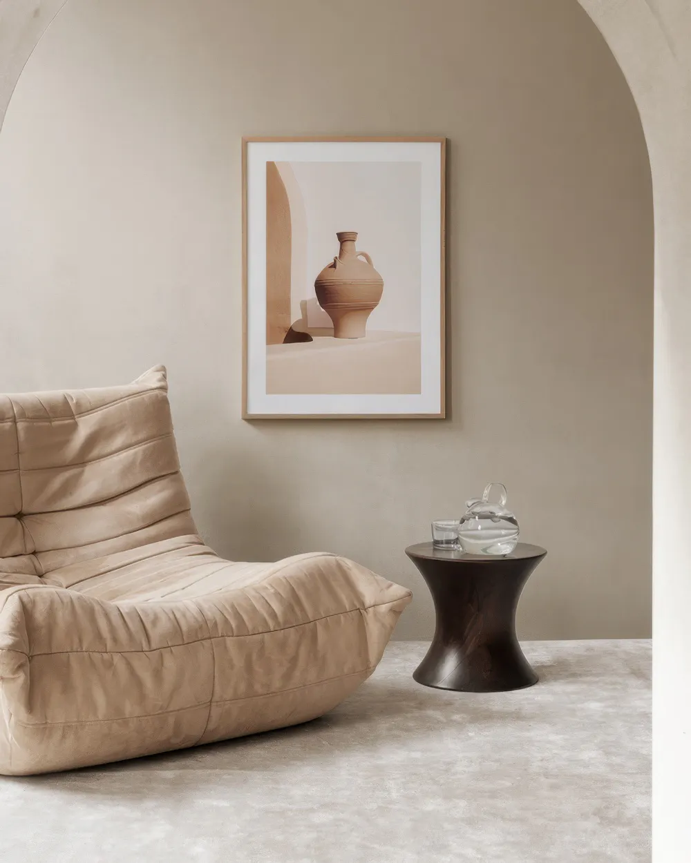 Vase Déco en Céramique "Hydra" 33cm Beige Vase Déco en Céramique "Hydra" 33cm Beige