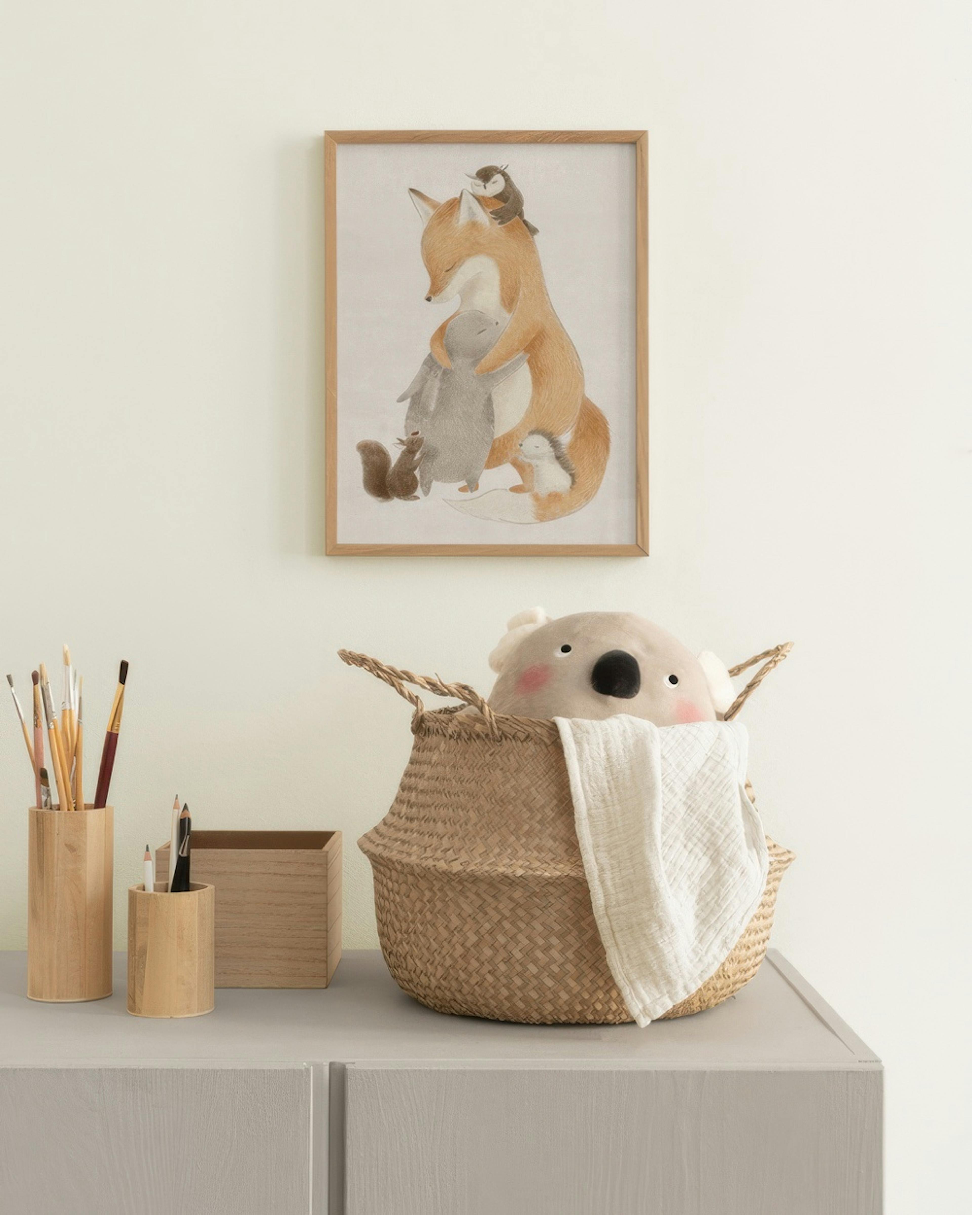 Furry Friends Hug Poster