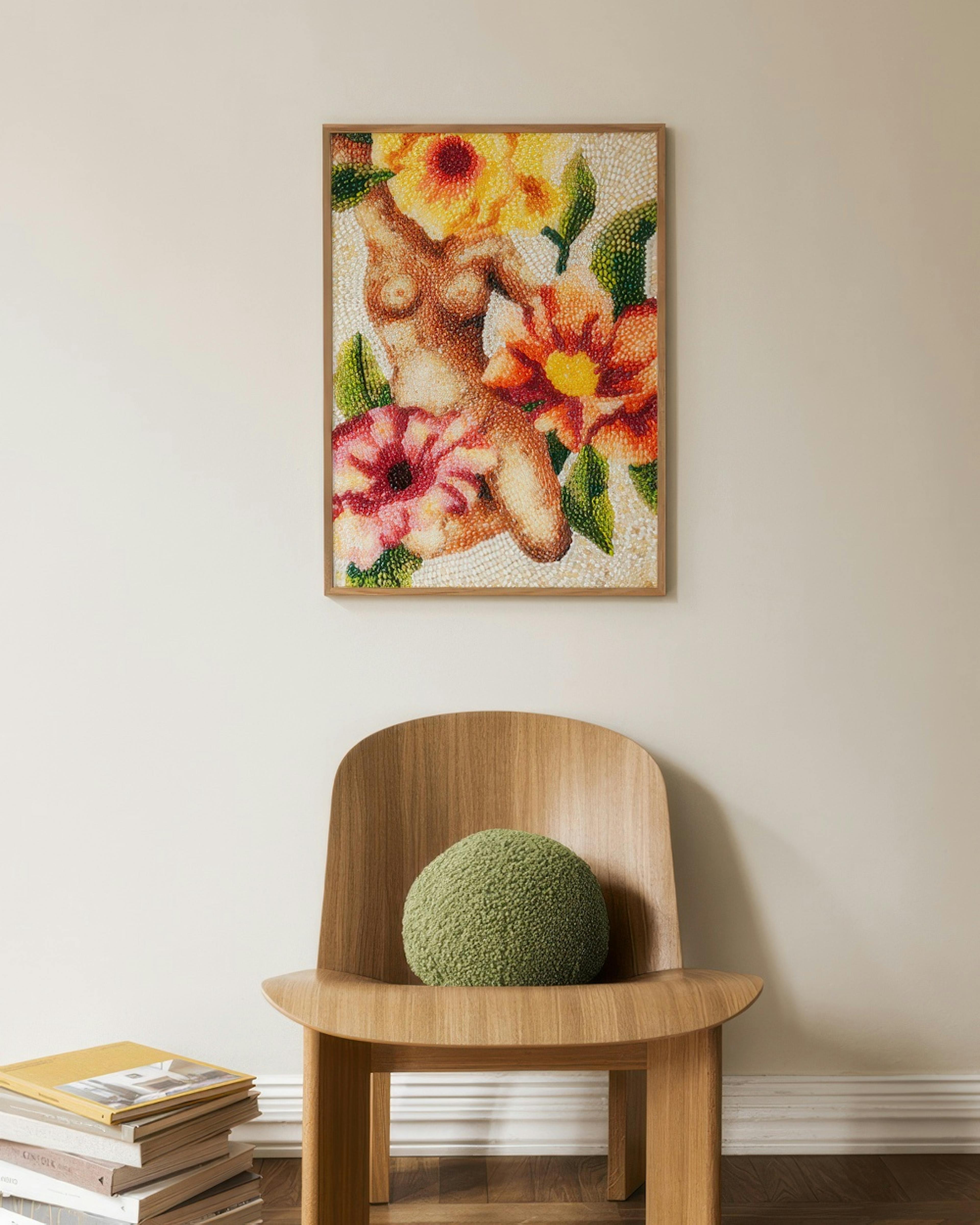 Candy Garden - Floral Figure Poster