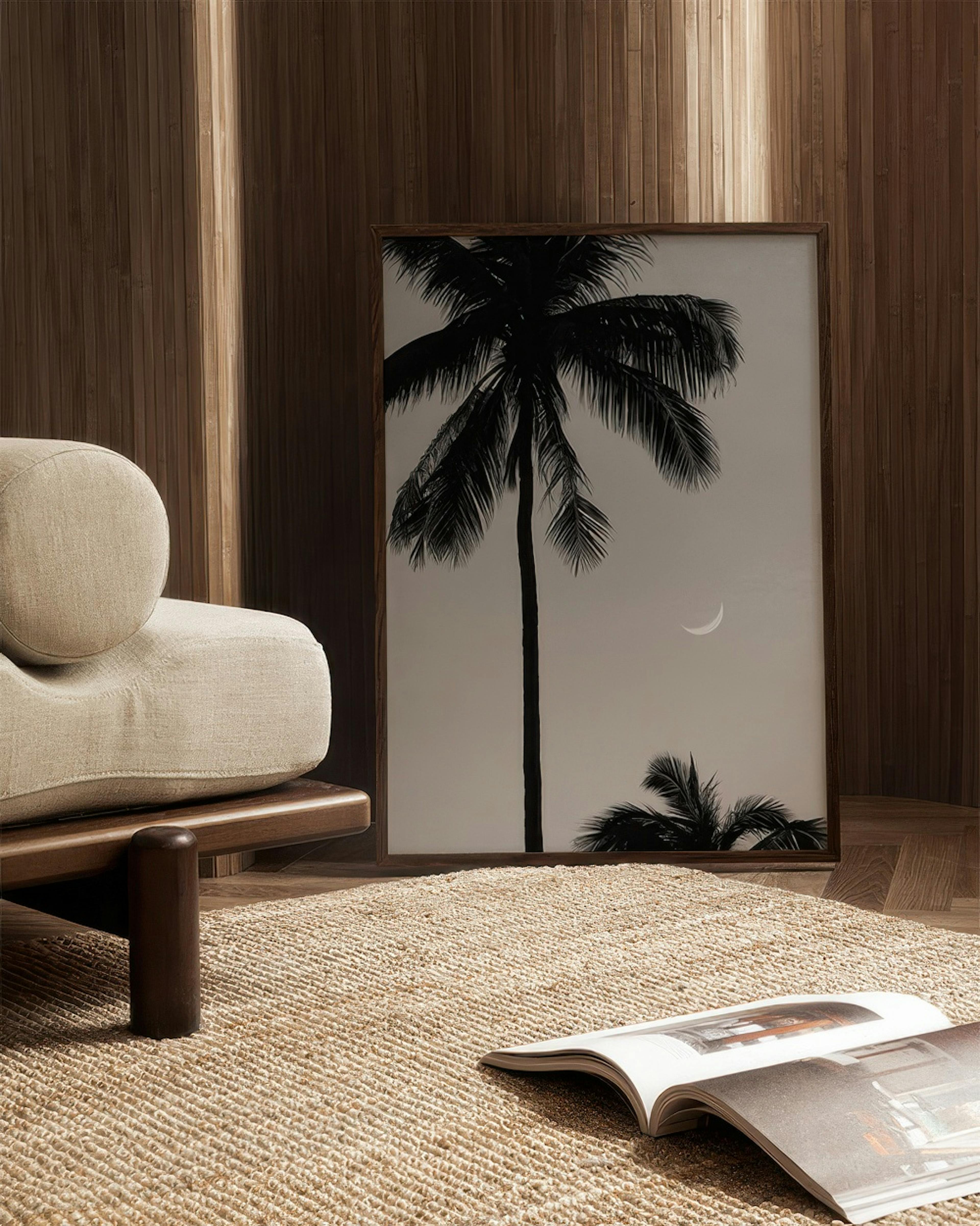 Moonlit Palms Poster