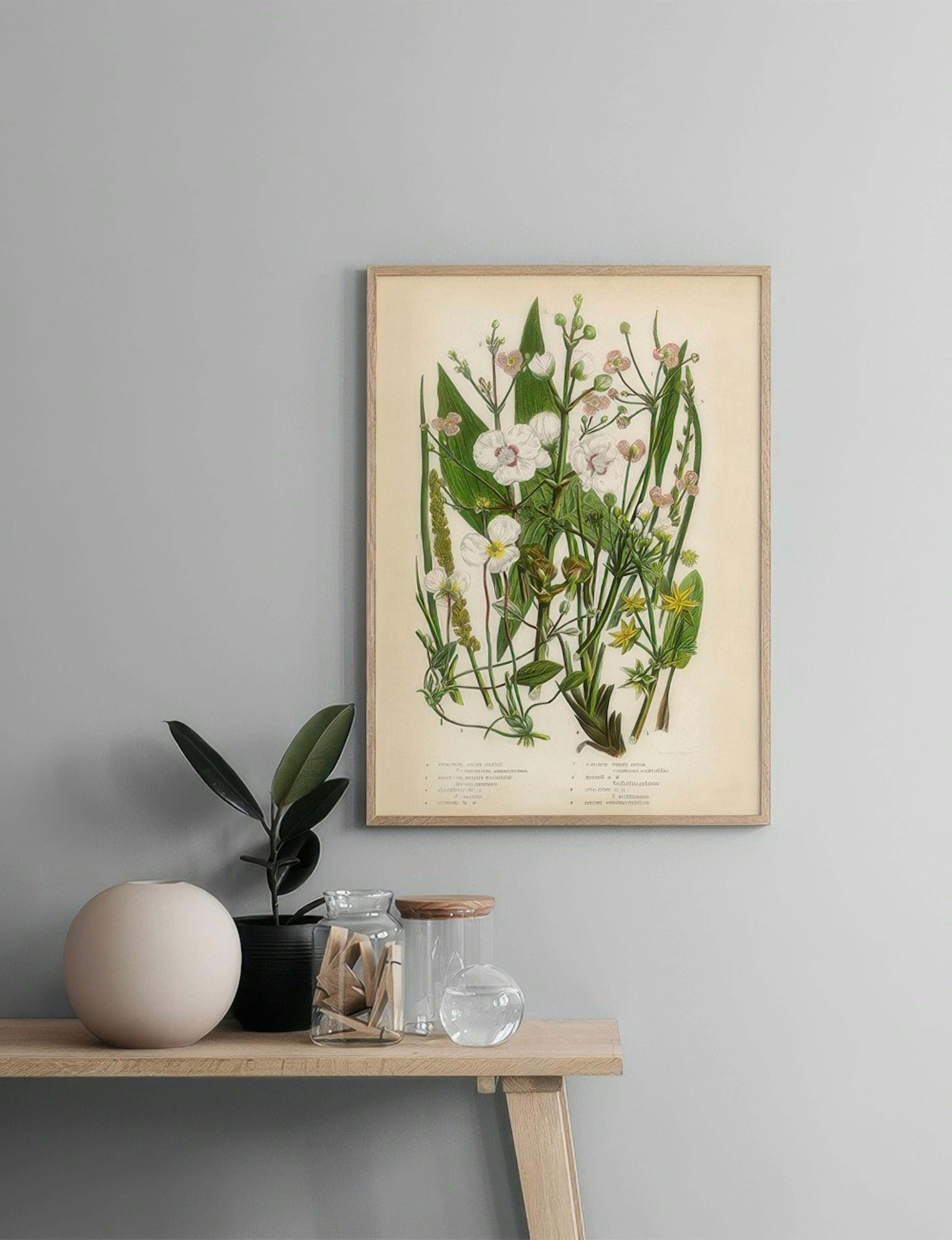 Vintage Flowers One Poster