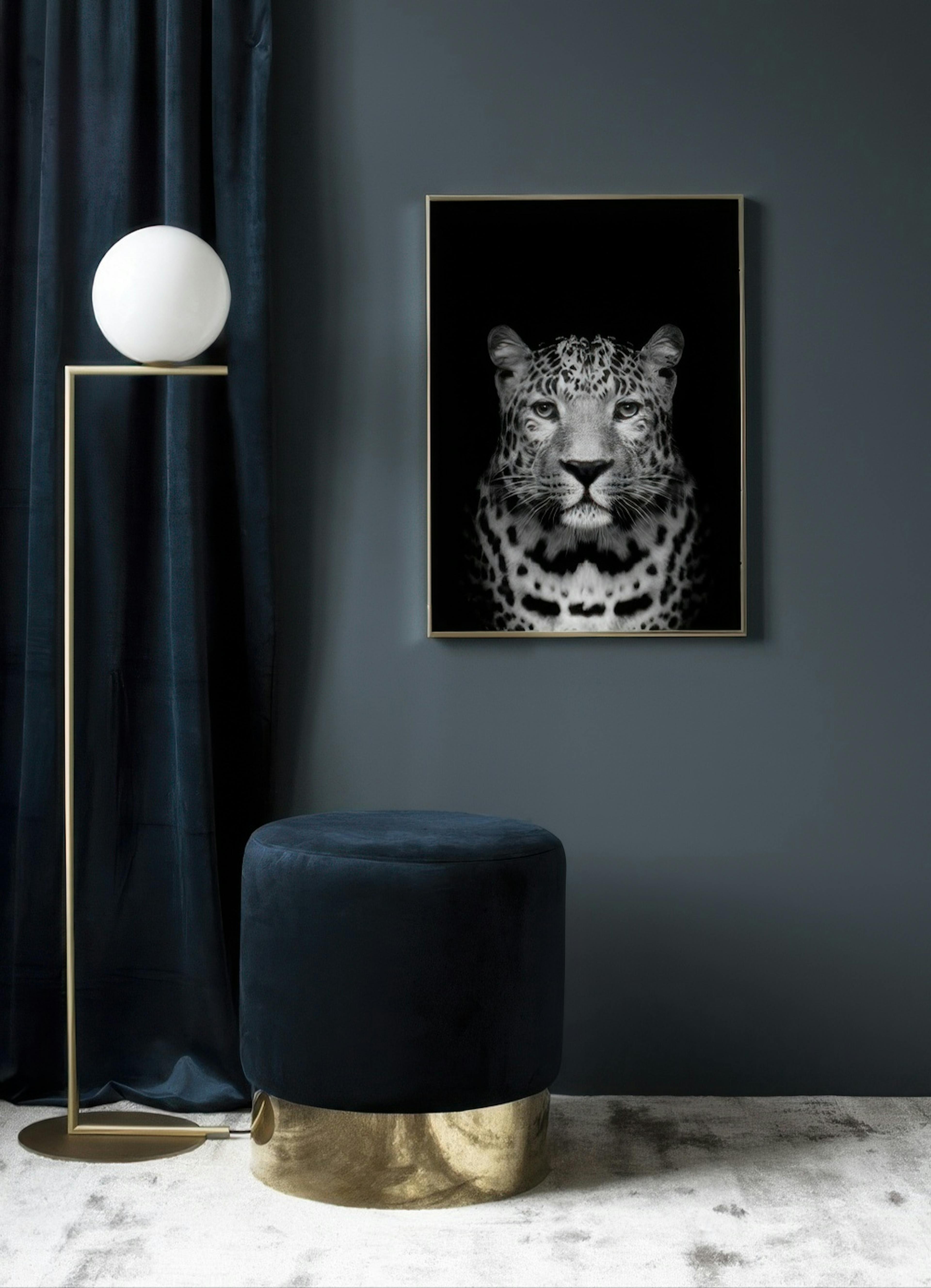 Leopard B&W Print