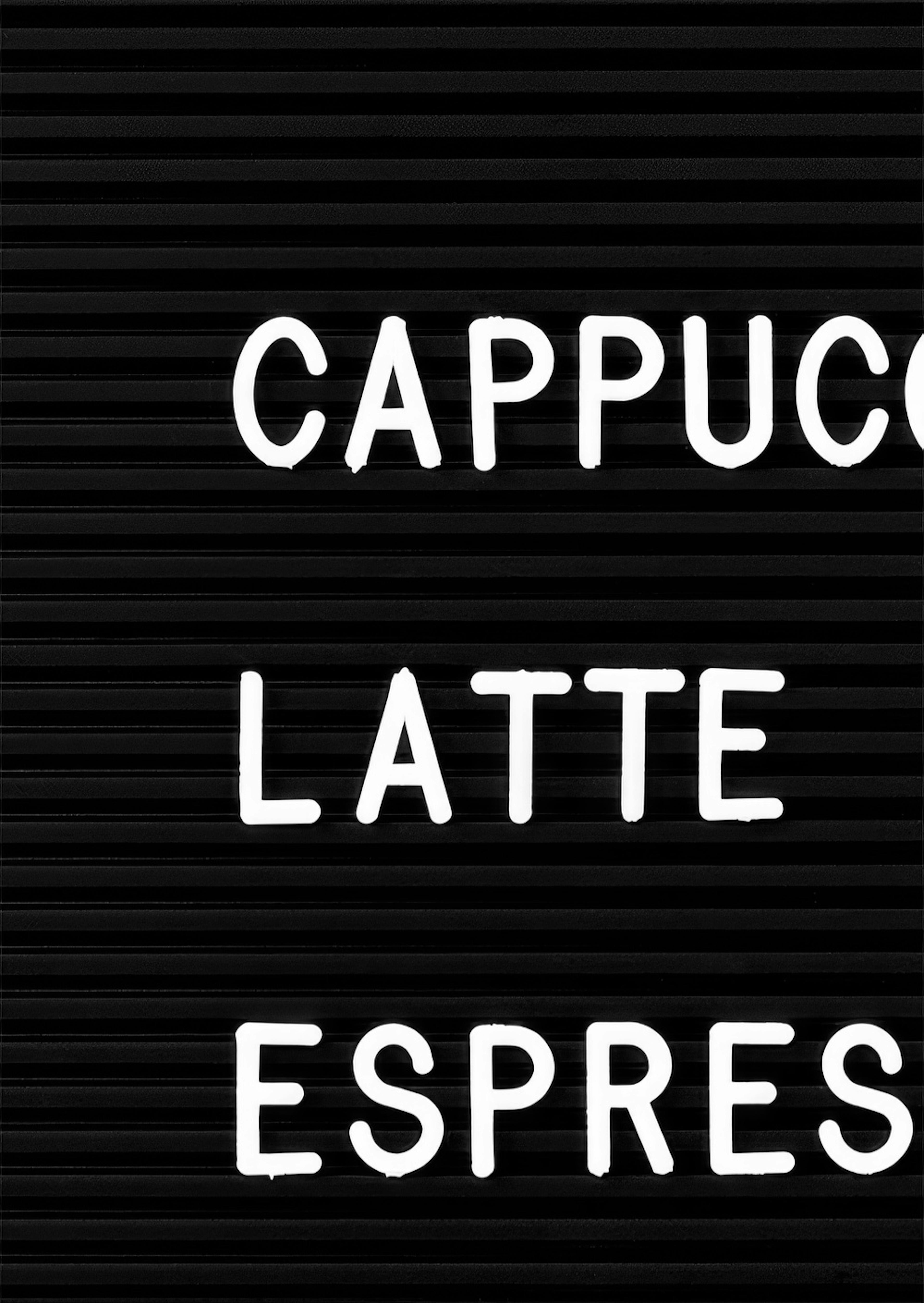 Coffee Chart Plakat