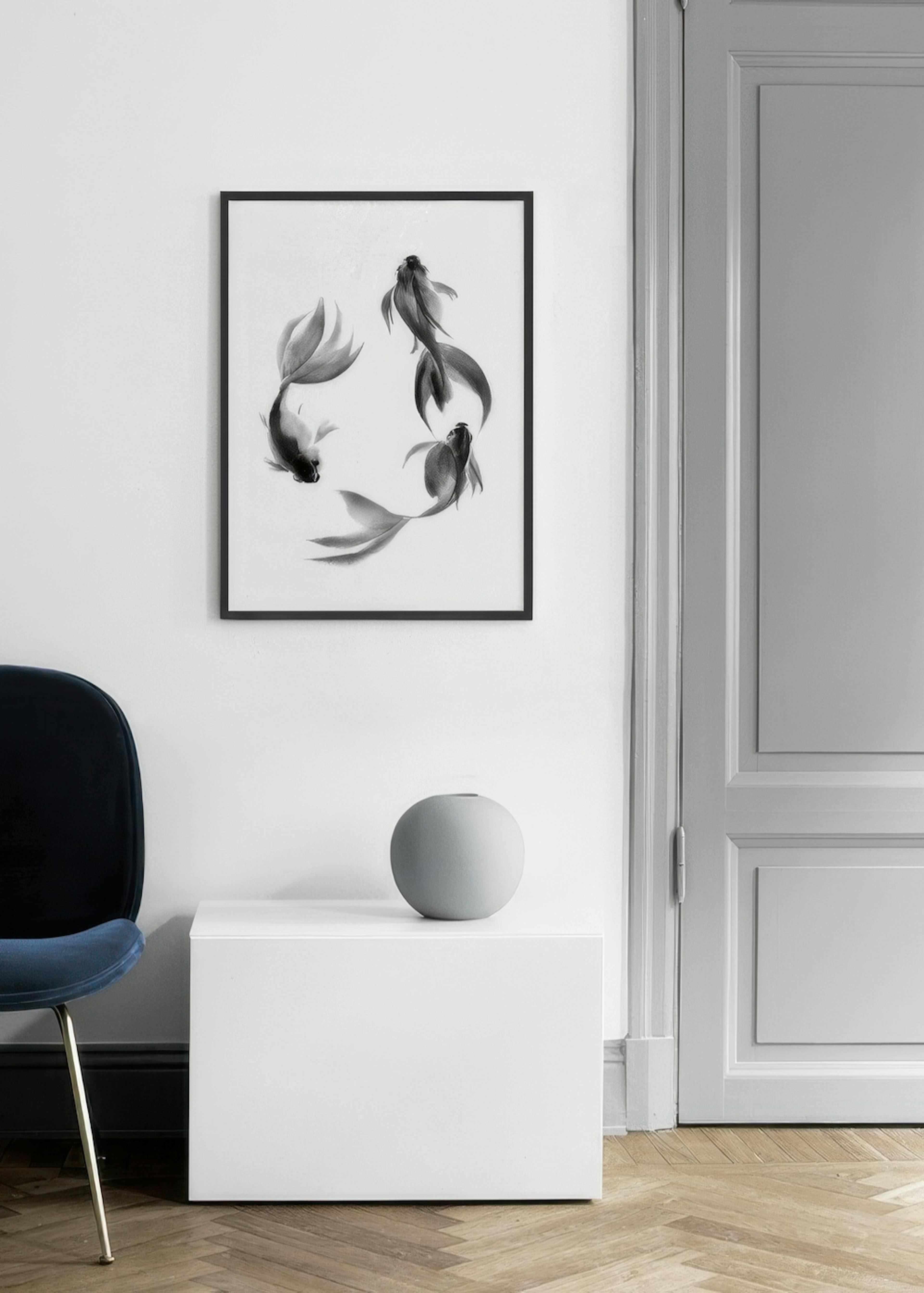 Watercolor Fish Circle Poster
