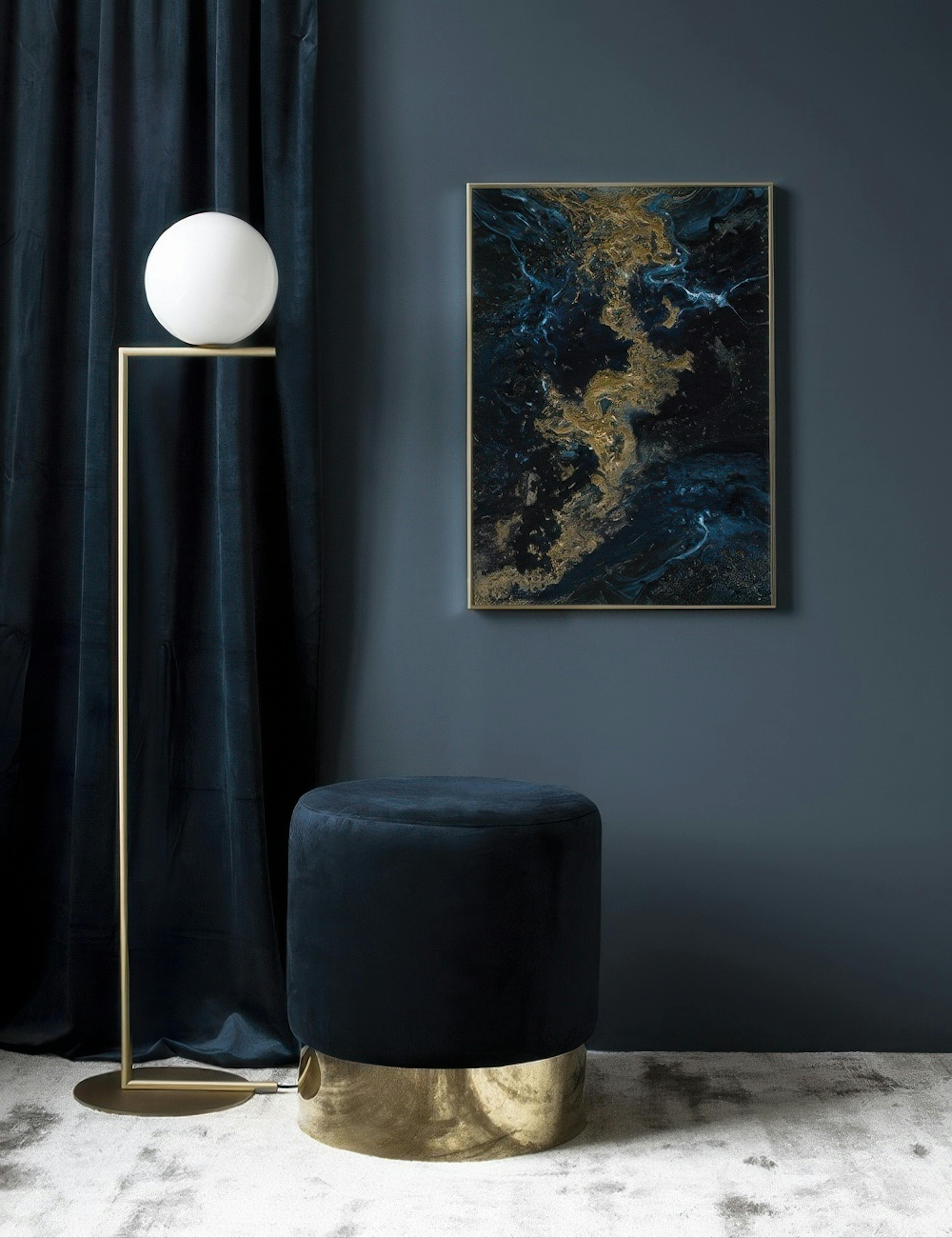 Blue Gold Print