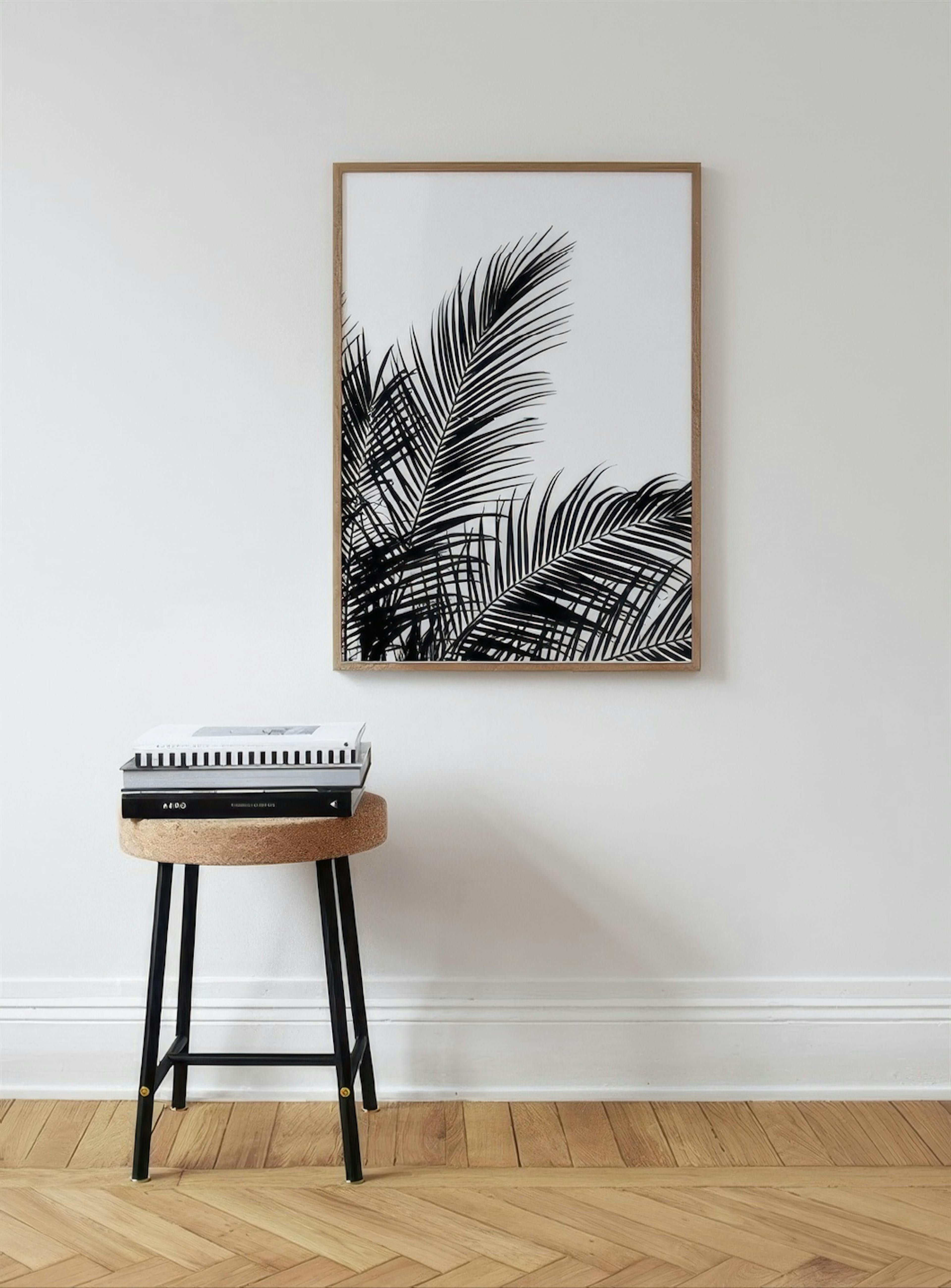 Black Palm Tree Two Print