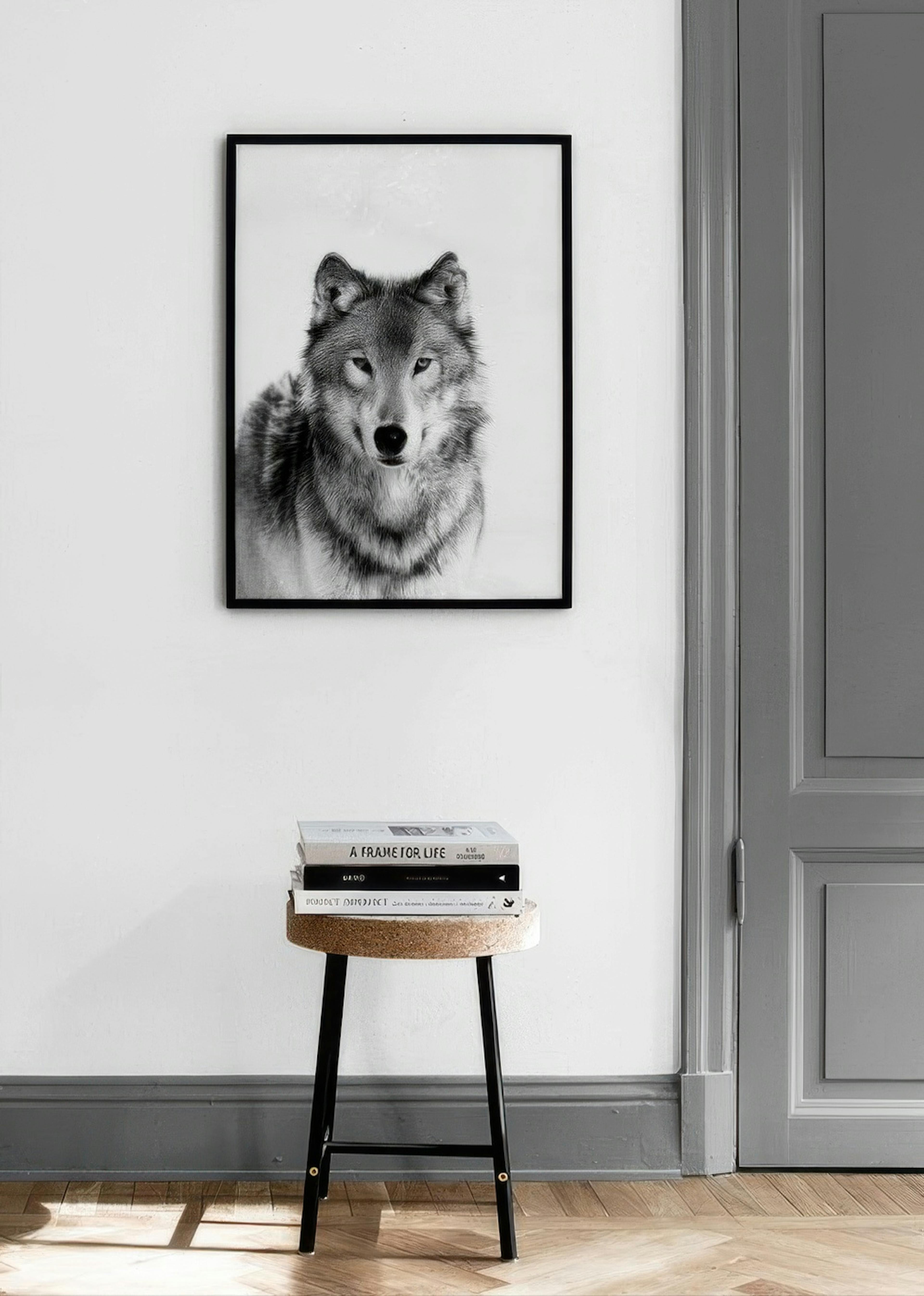 Wolf B&W Print