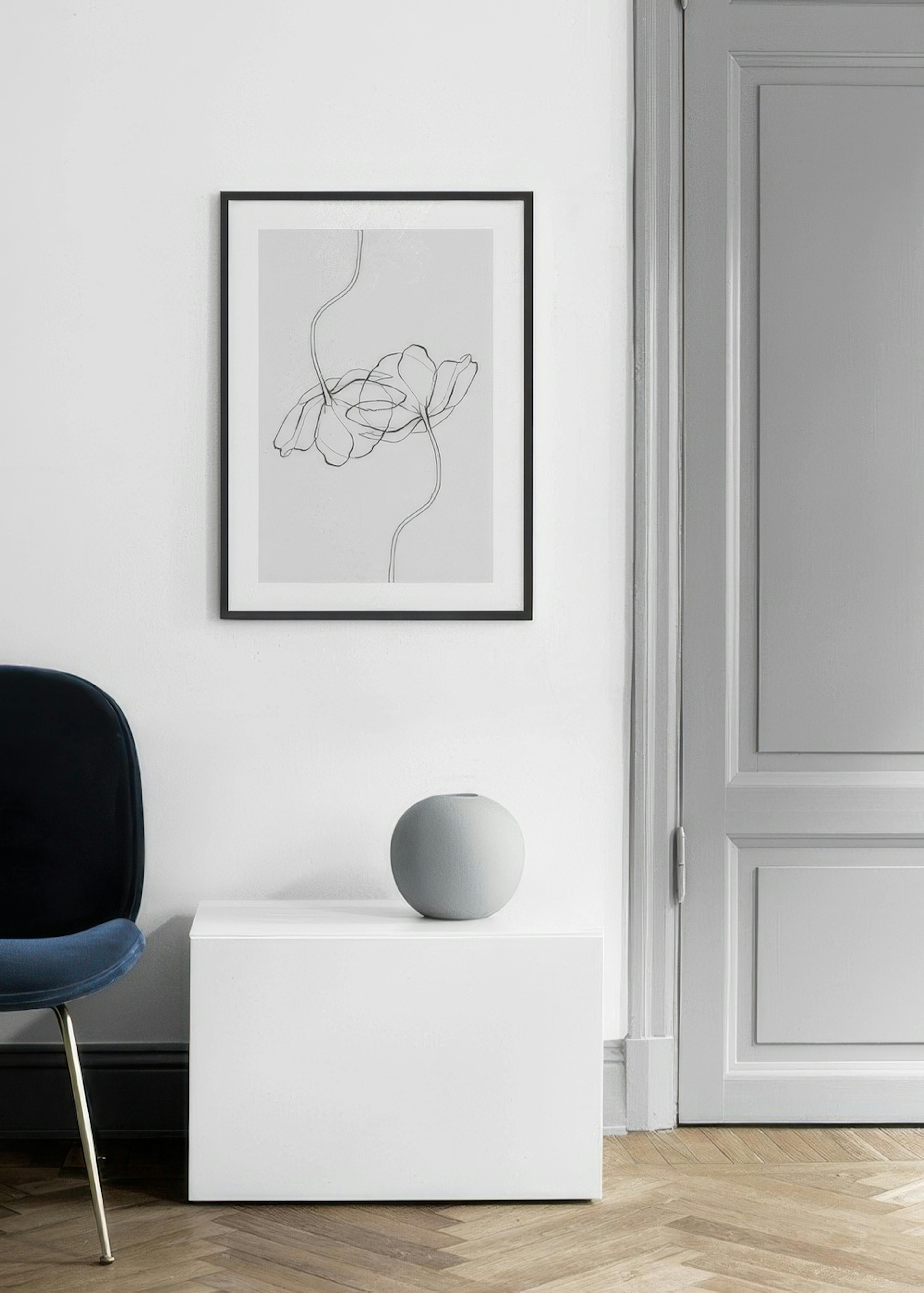 Line Poppies Print