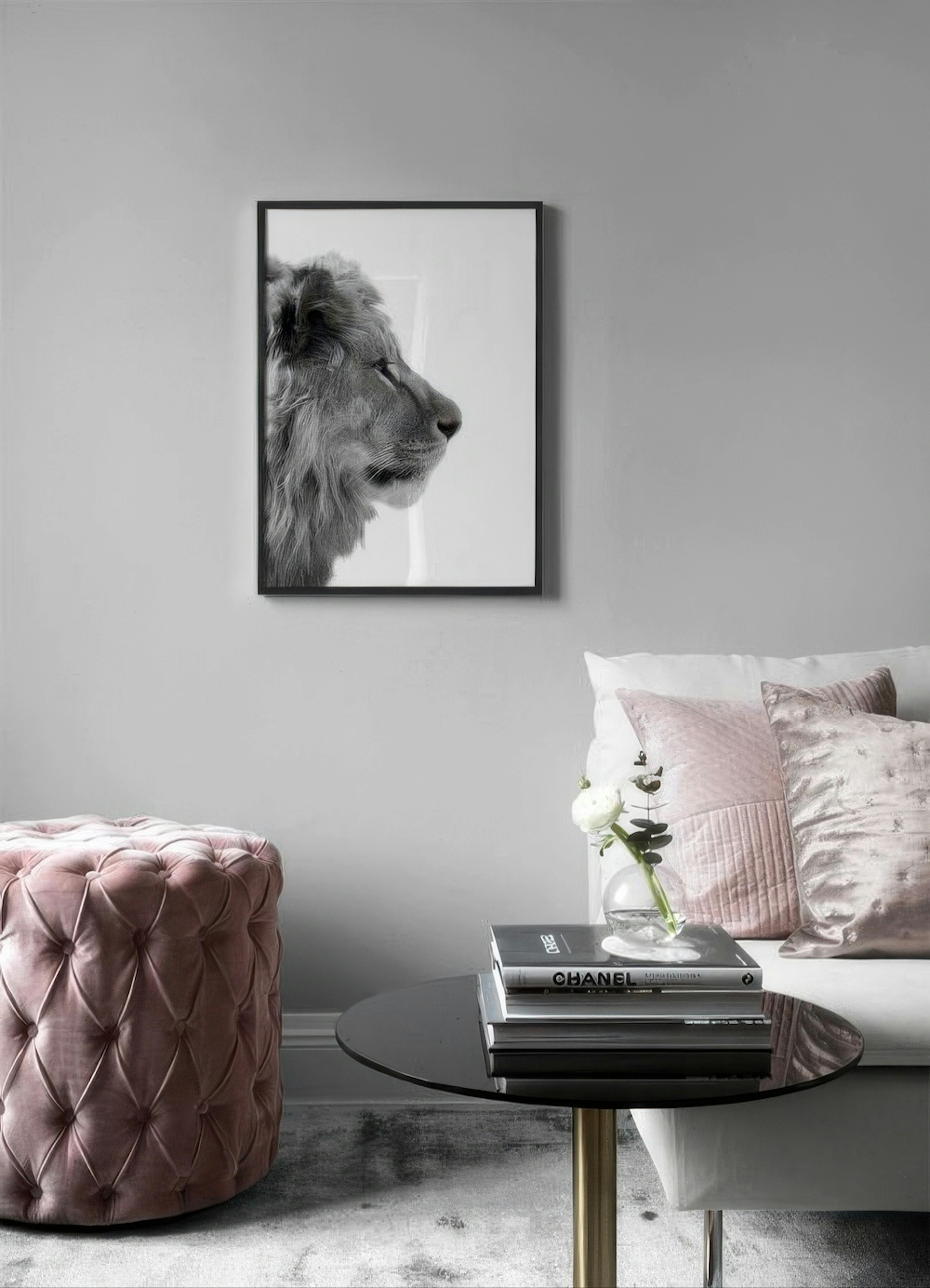 Lion From Side Poster