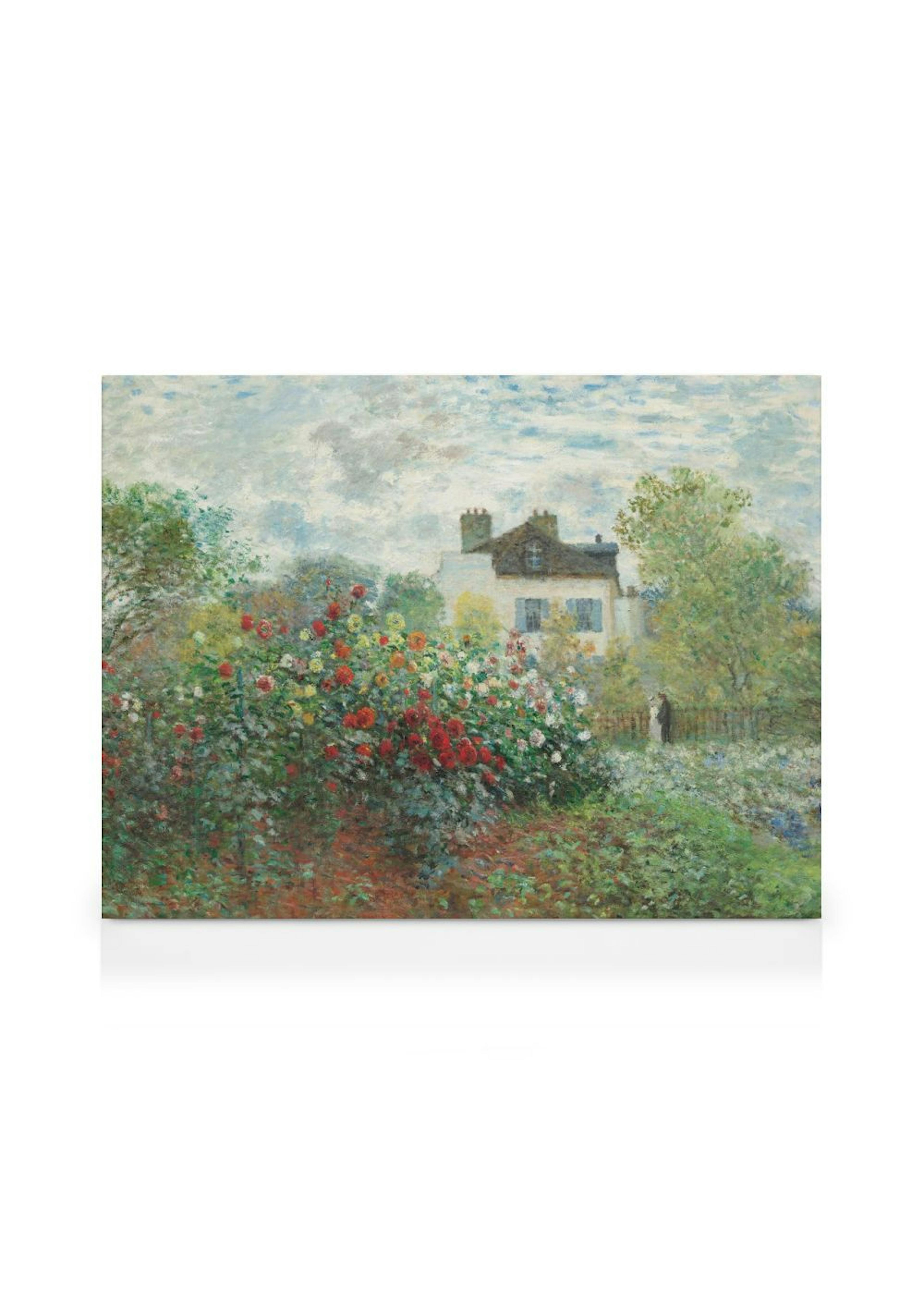 Monet - A Corner of the Garden with Dahlias Canvas