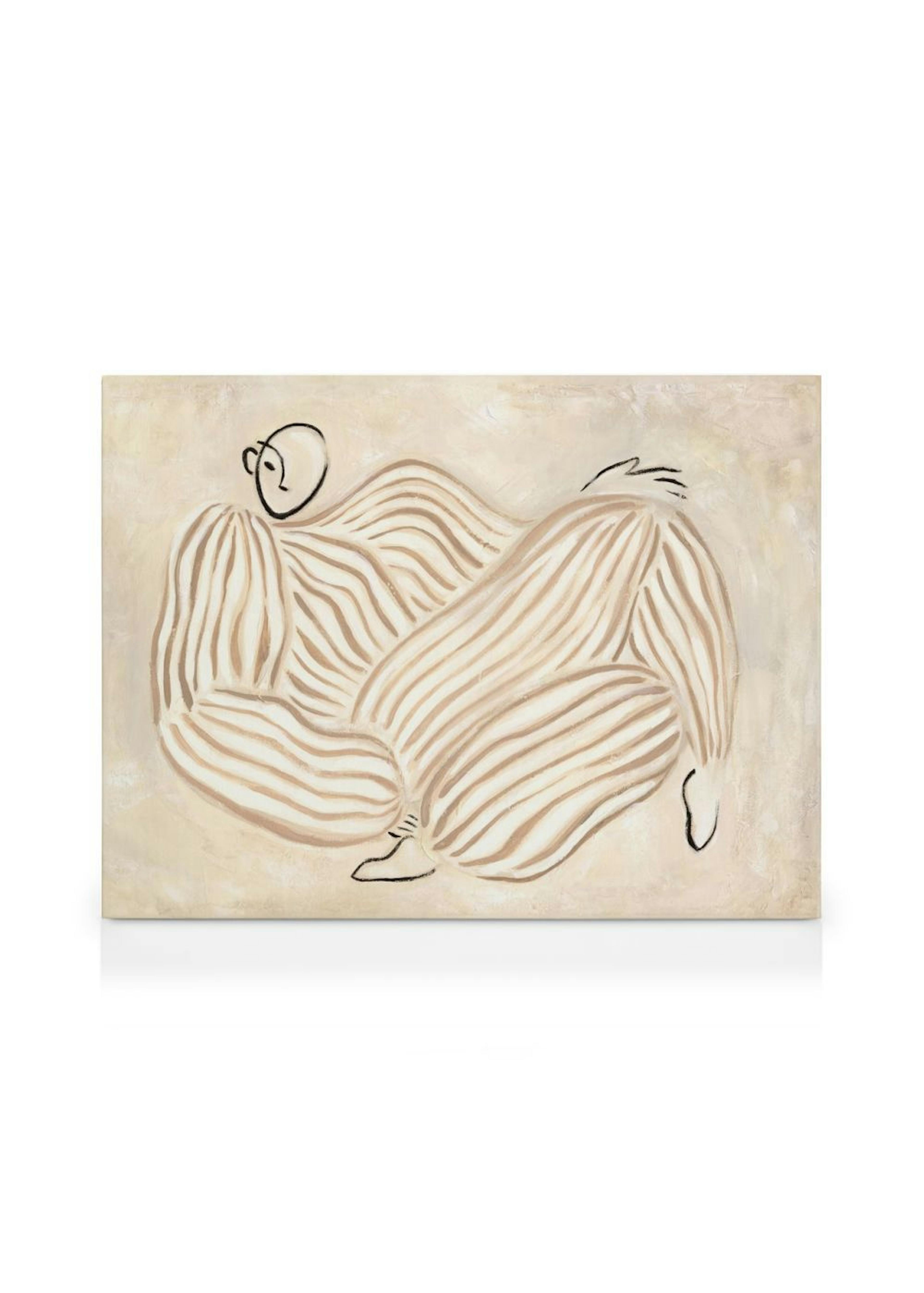 Figure in Beige Leinwandbild