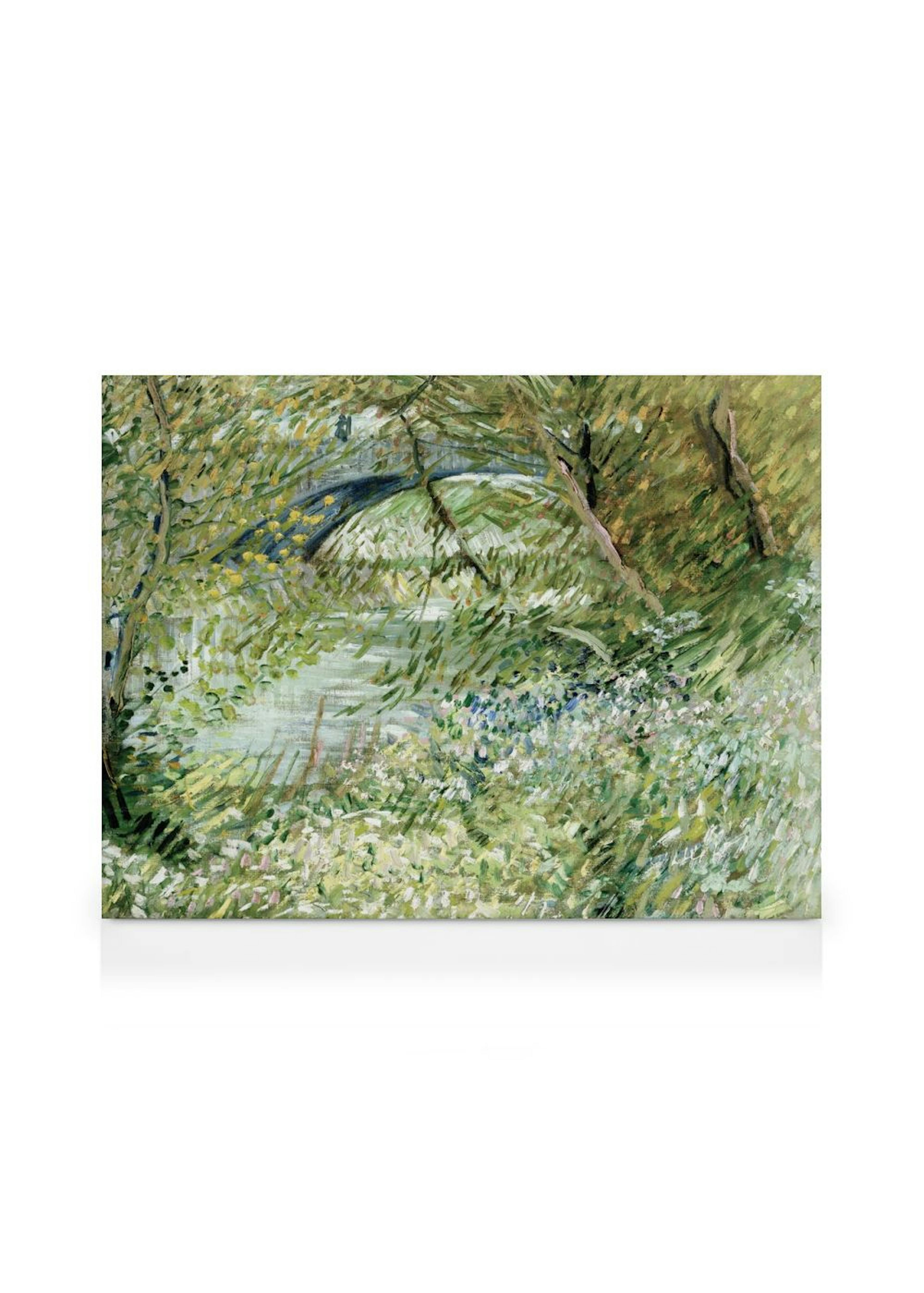 Van Gogh - River Bank in Springtime Landscape Canvas