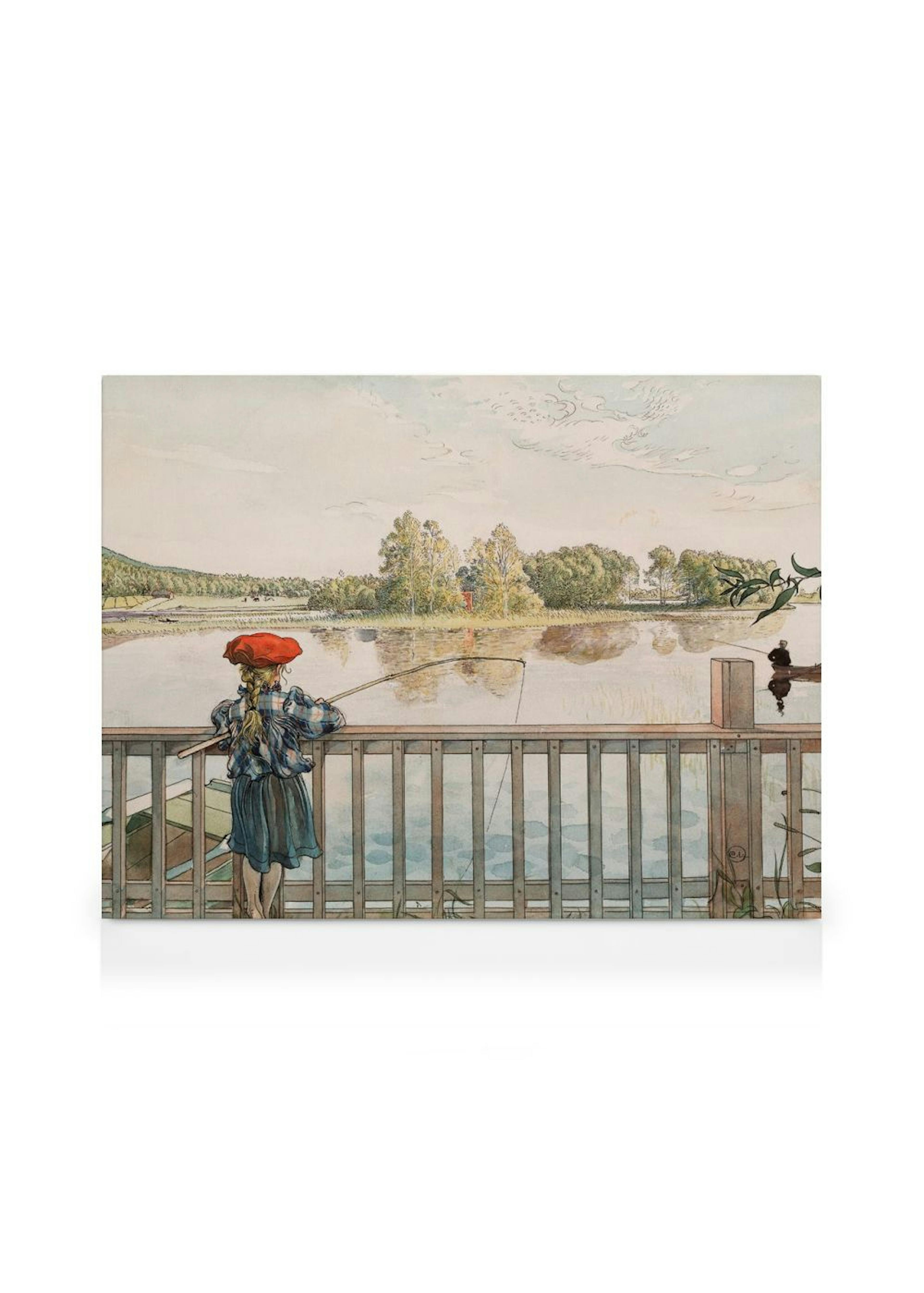 Carl Larsson - Lisbeth Fishing Canvastavla