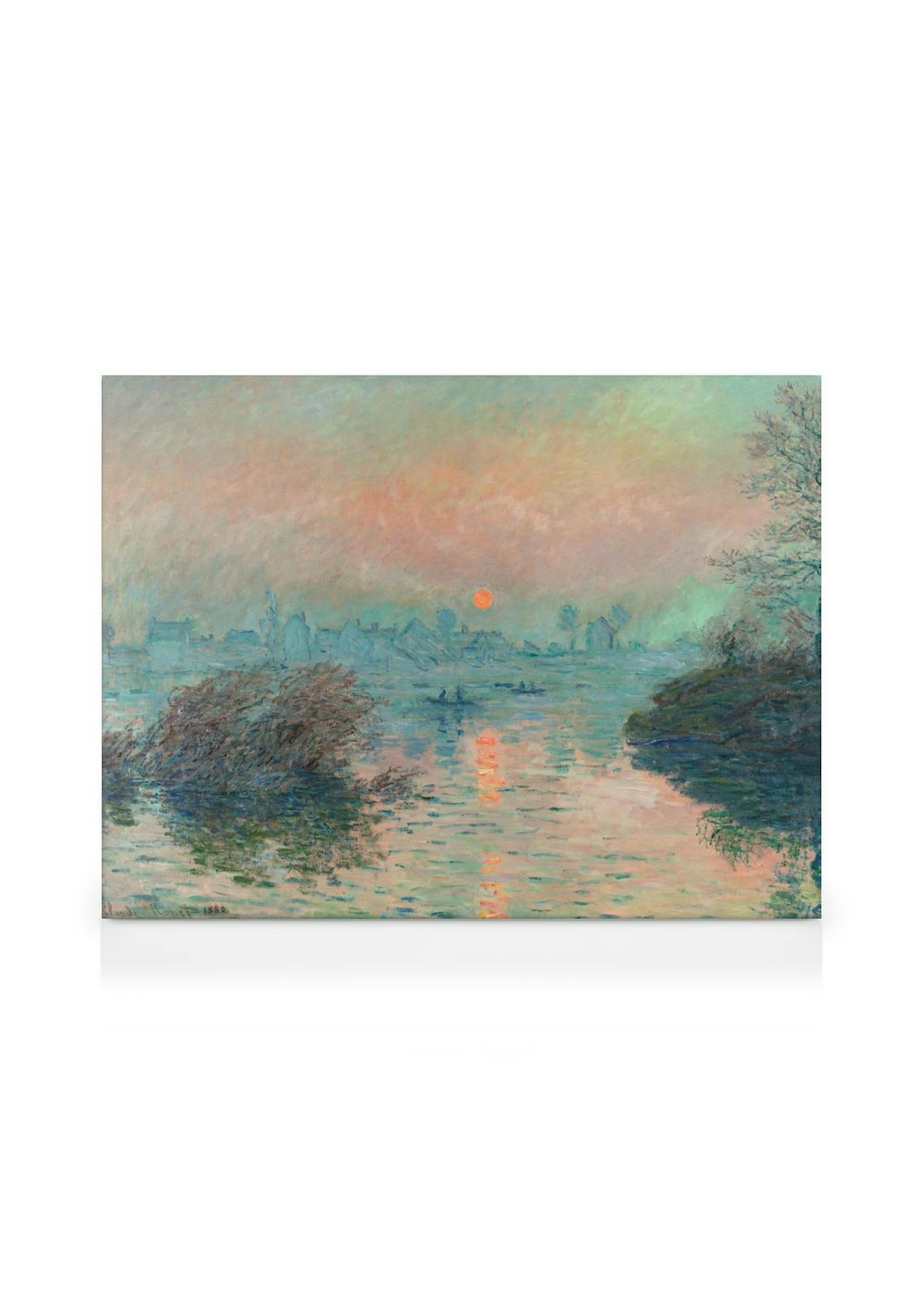 Monet - Sunset on the Seine at Lavacourt Canvas