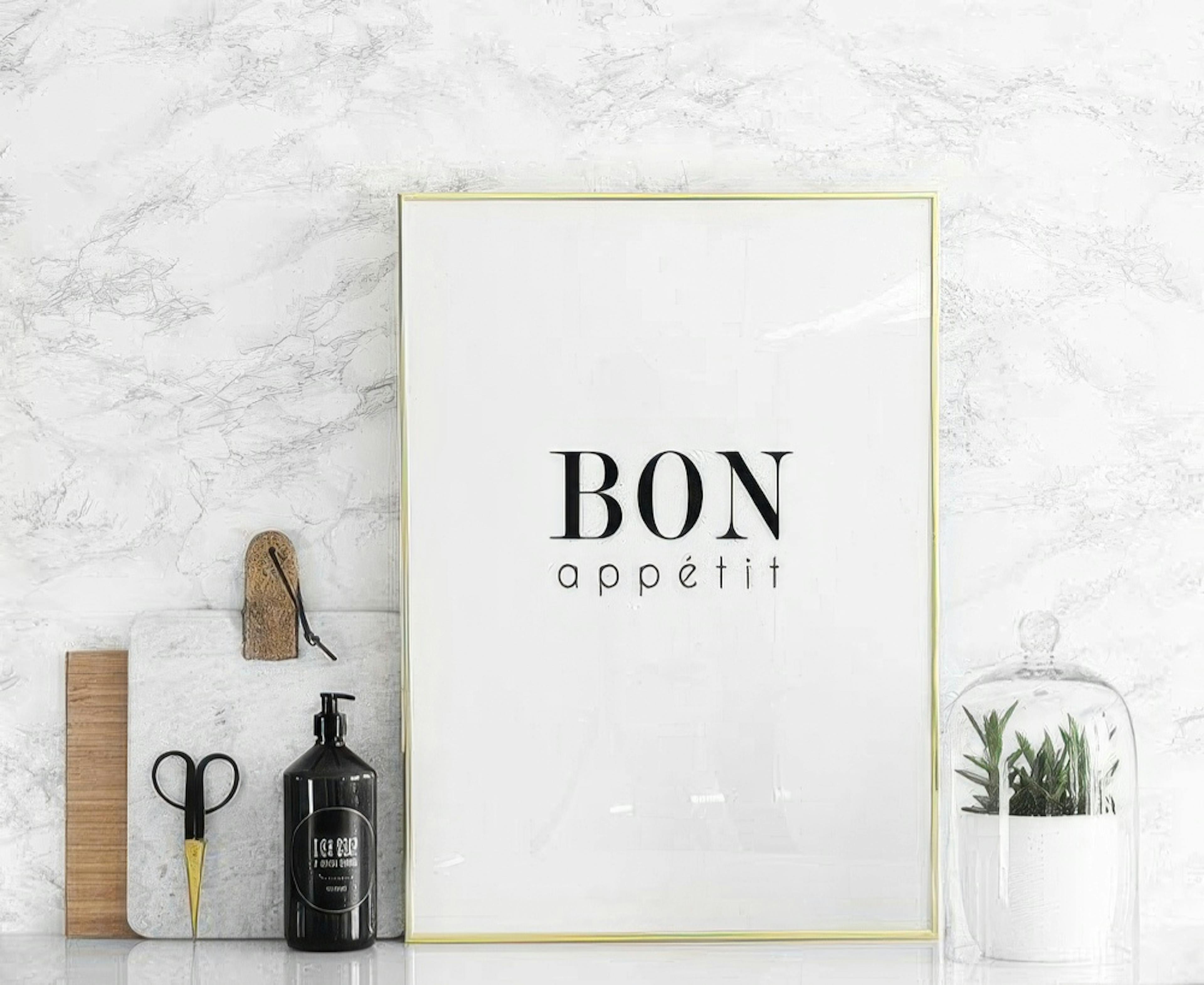 Bon Appetit Text, Print