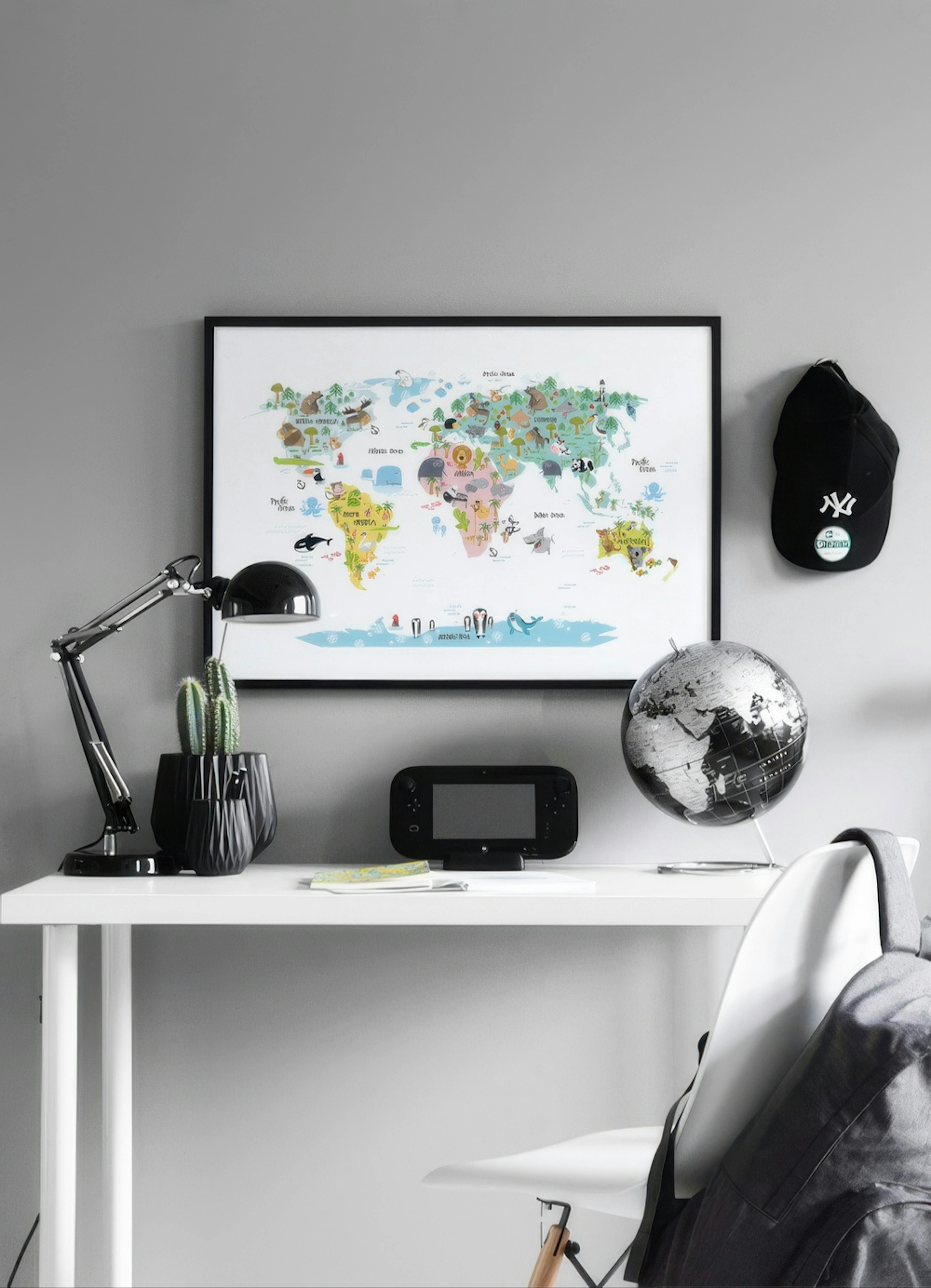 World Map Animals, Print