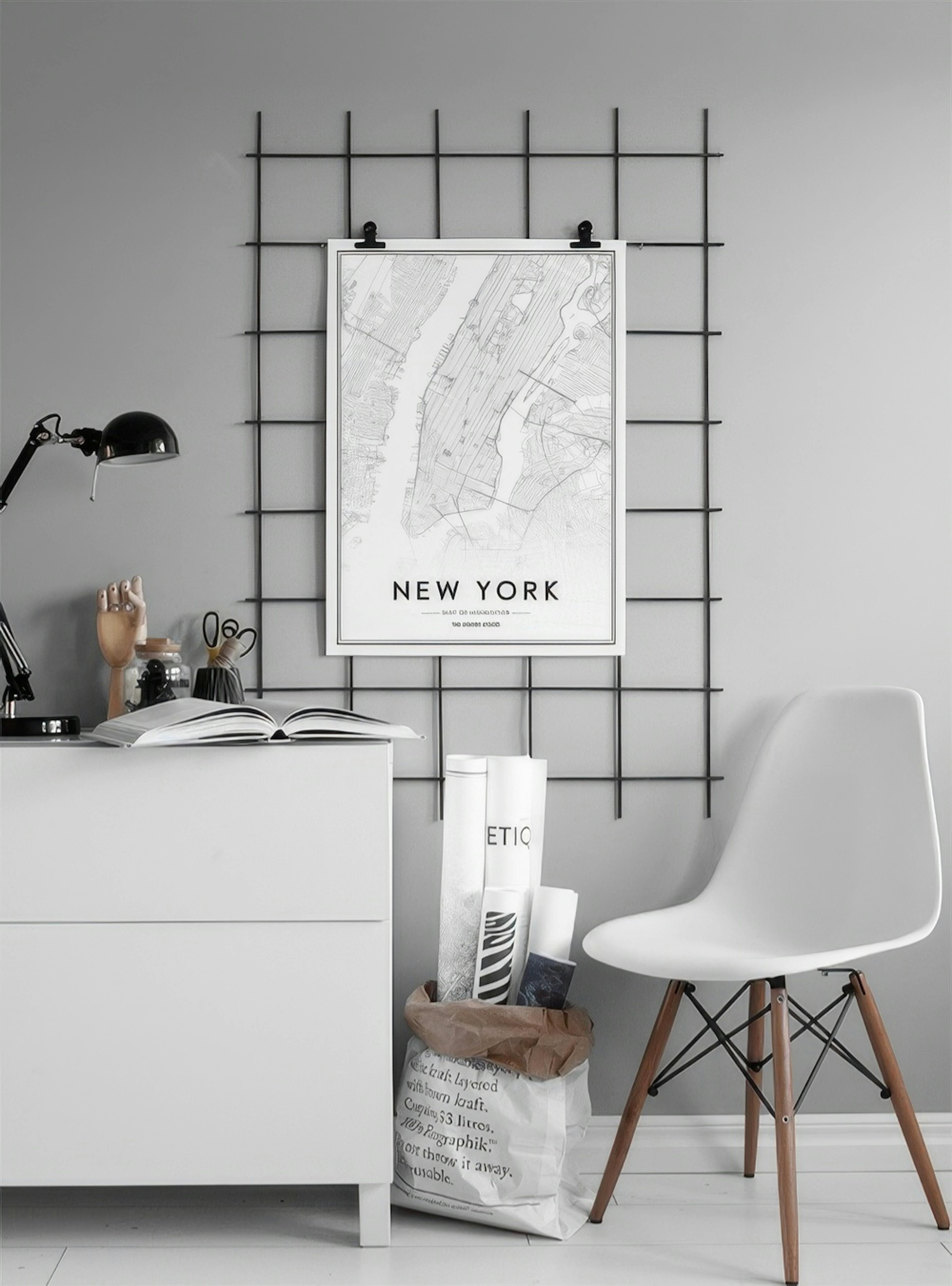 New York Map Affiche
