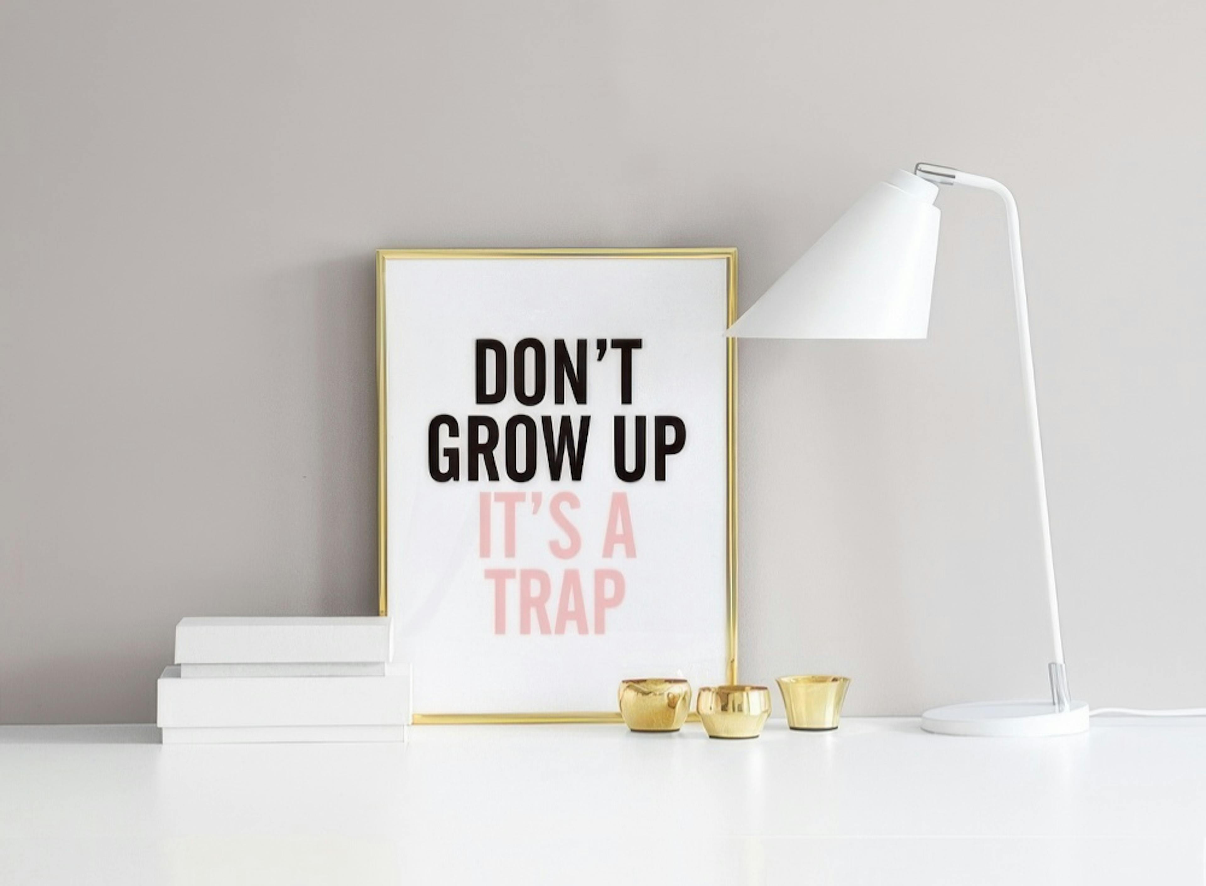 Grow Up Pink Poster