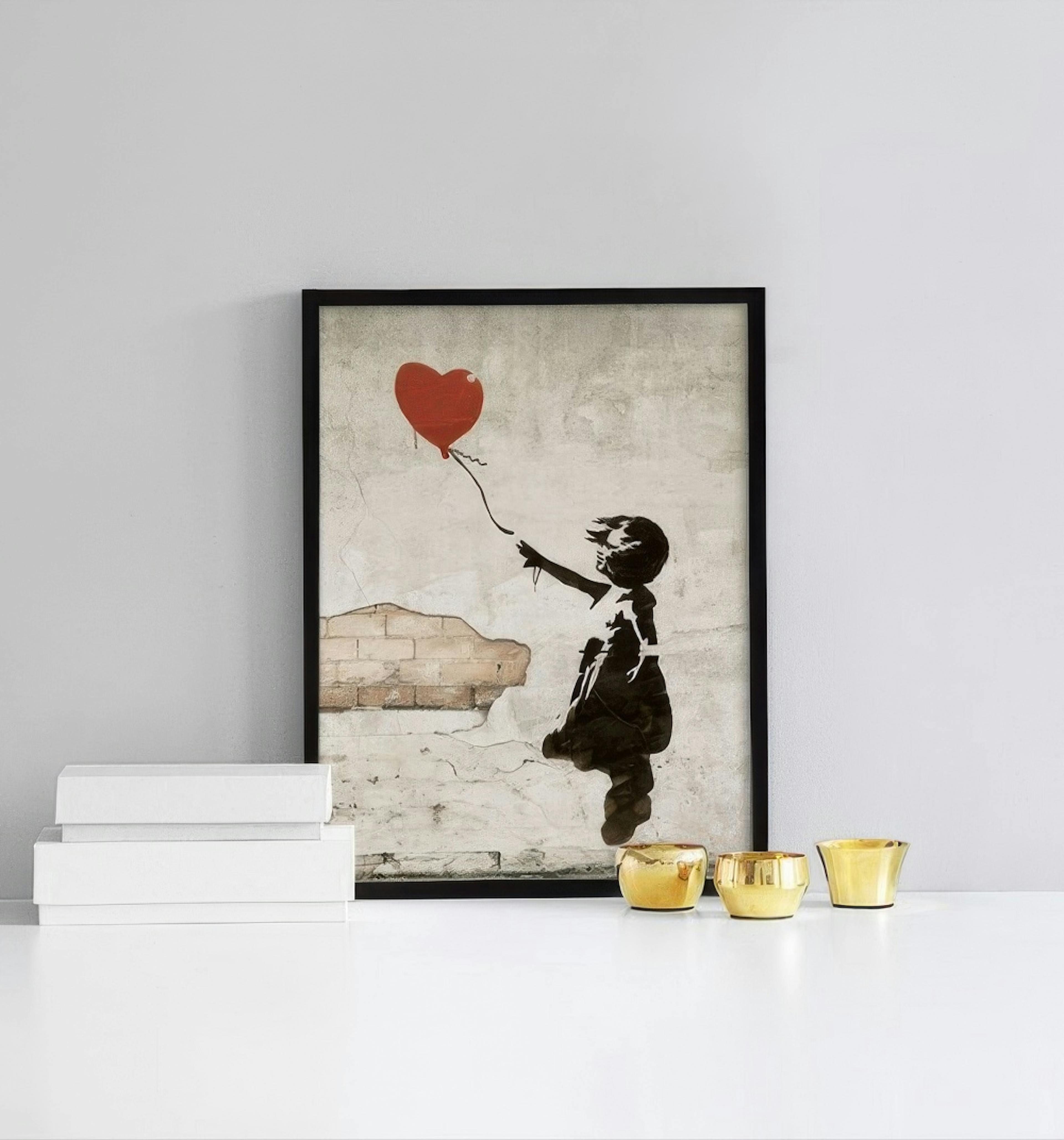 Girl With Love Balloon, Print