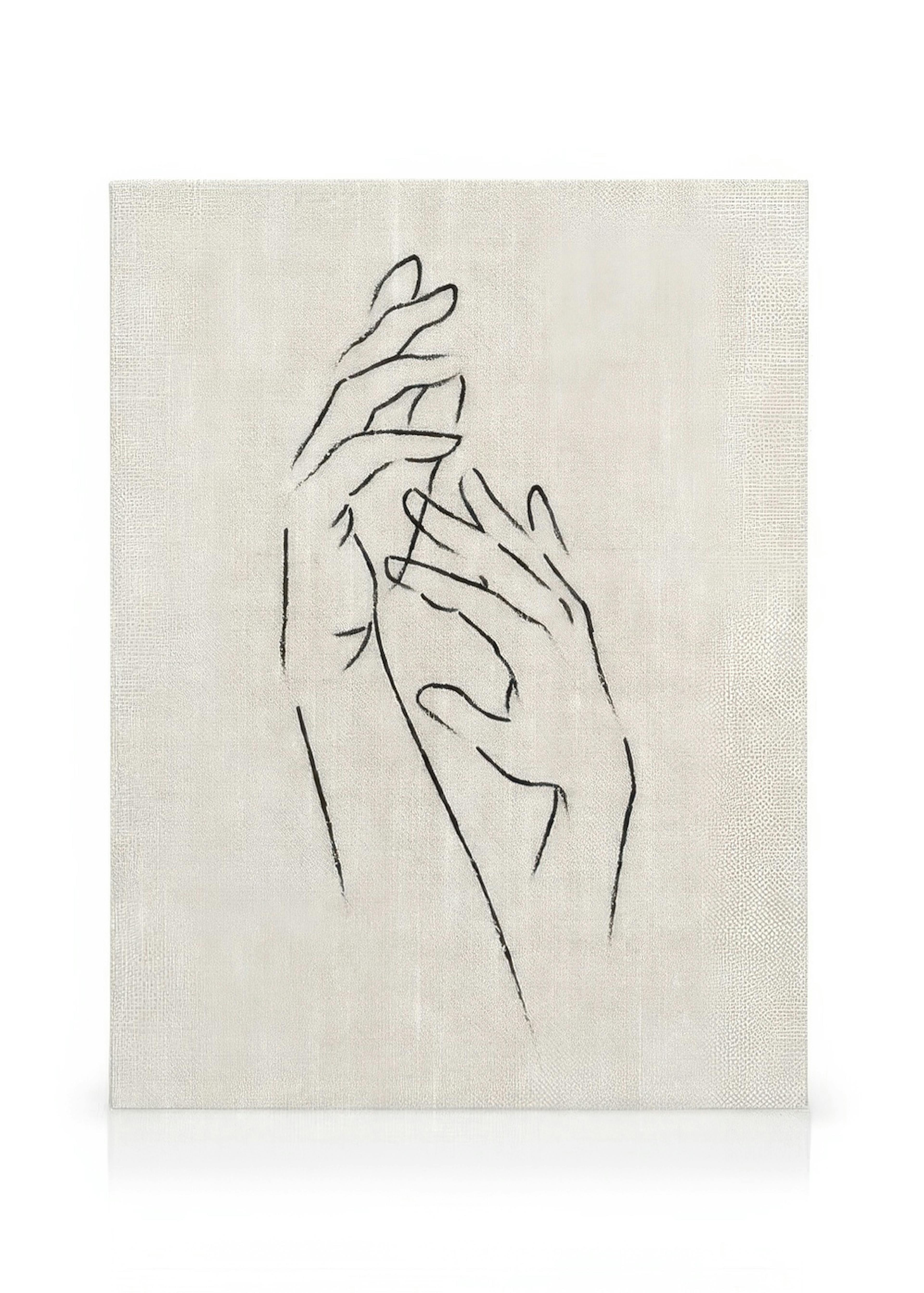 Texture Line Hands Stampa su Tela